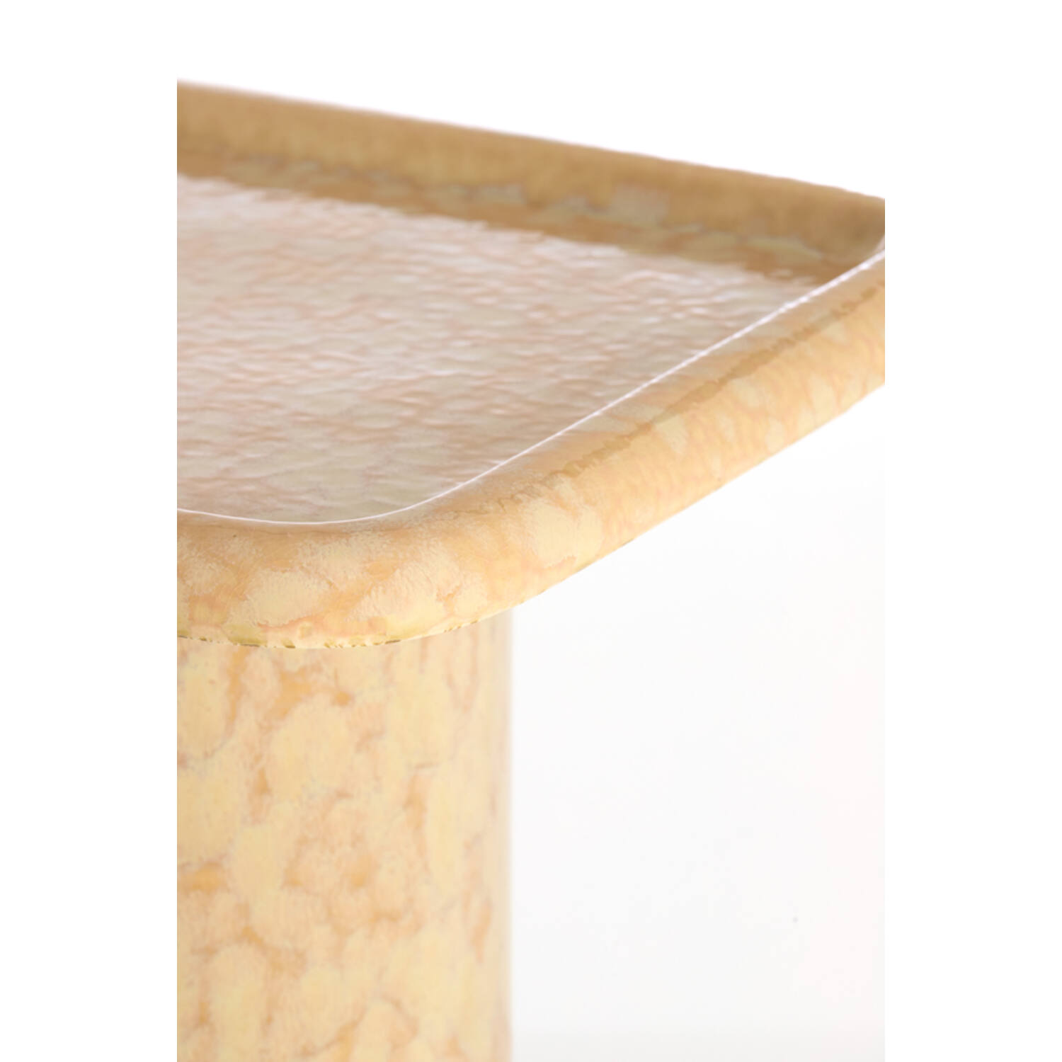 Side table 40x40x48 cm LUARCA ceramics light peach