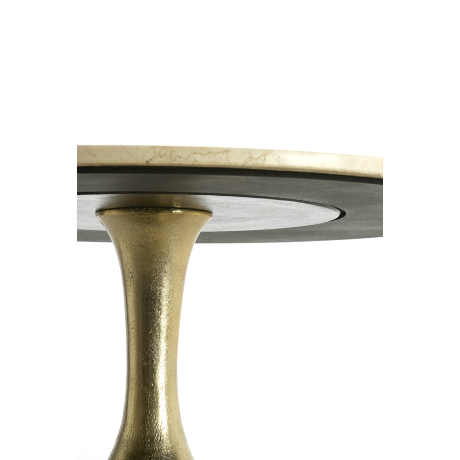 Side table Ø74x36 cm TOMAR sand-pink marble+light gold