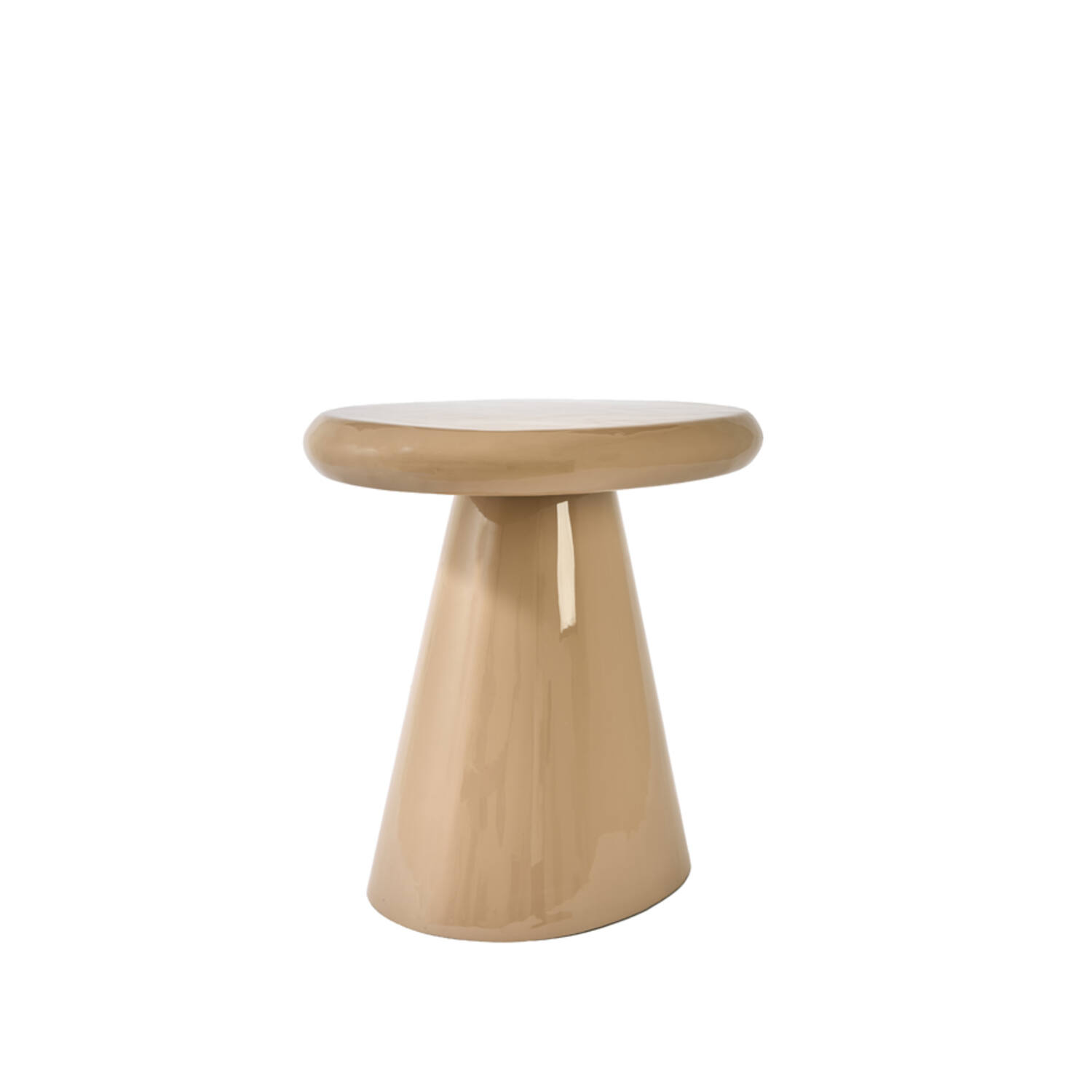 Side table 55x38x52 cm TARINO shiny beige