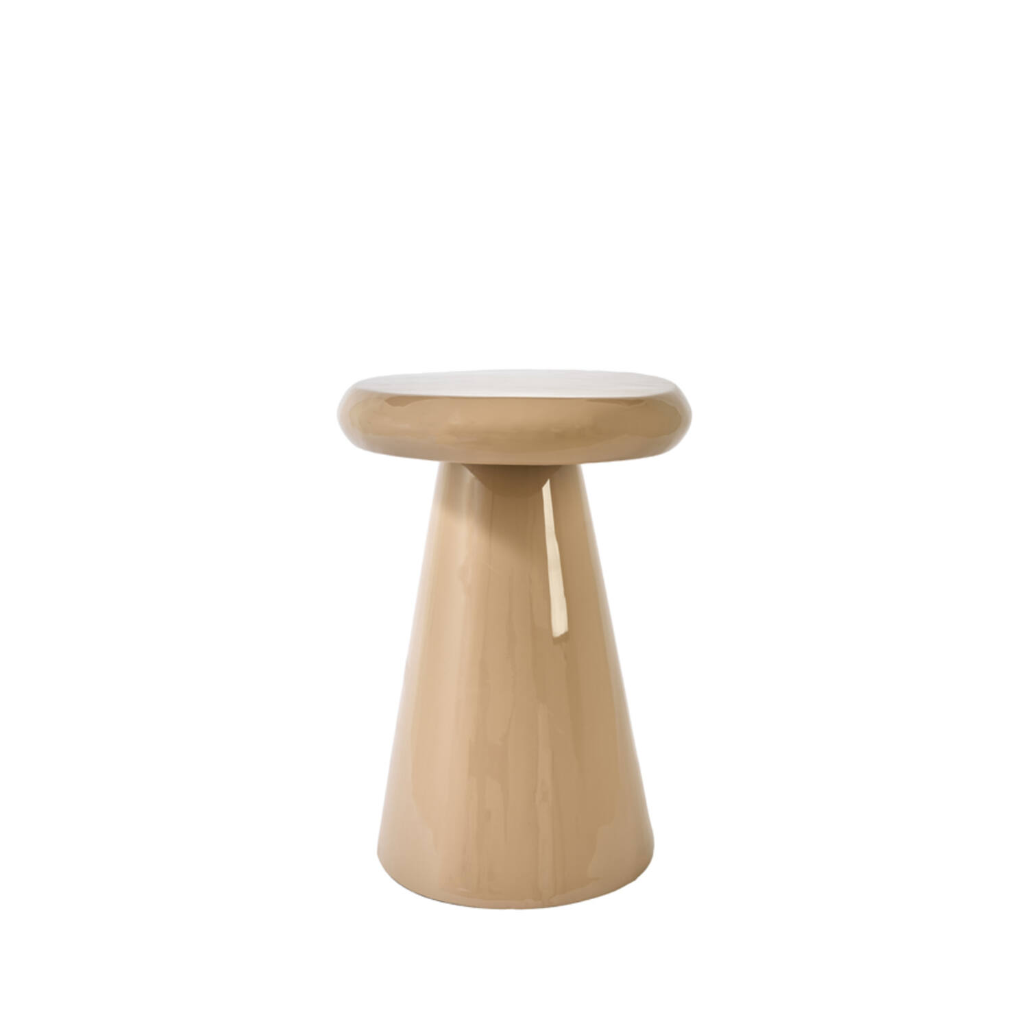 Side table 55x38x52 cm TARINO shiny beige