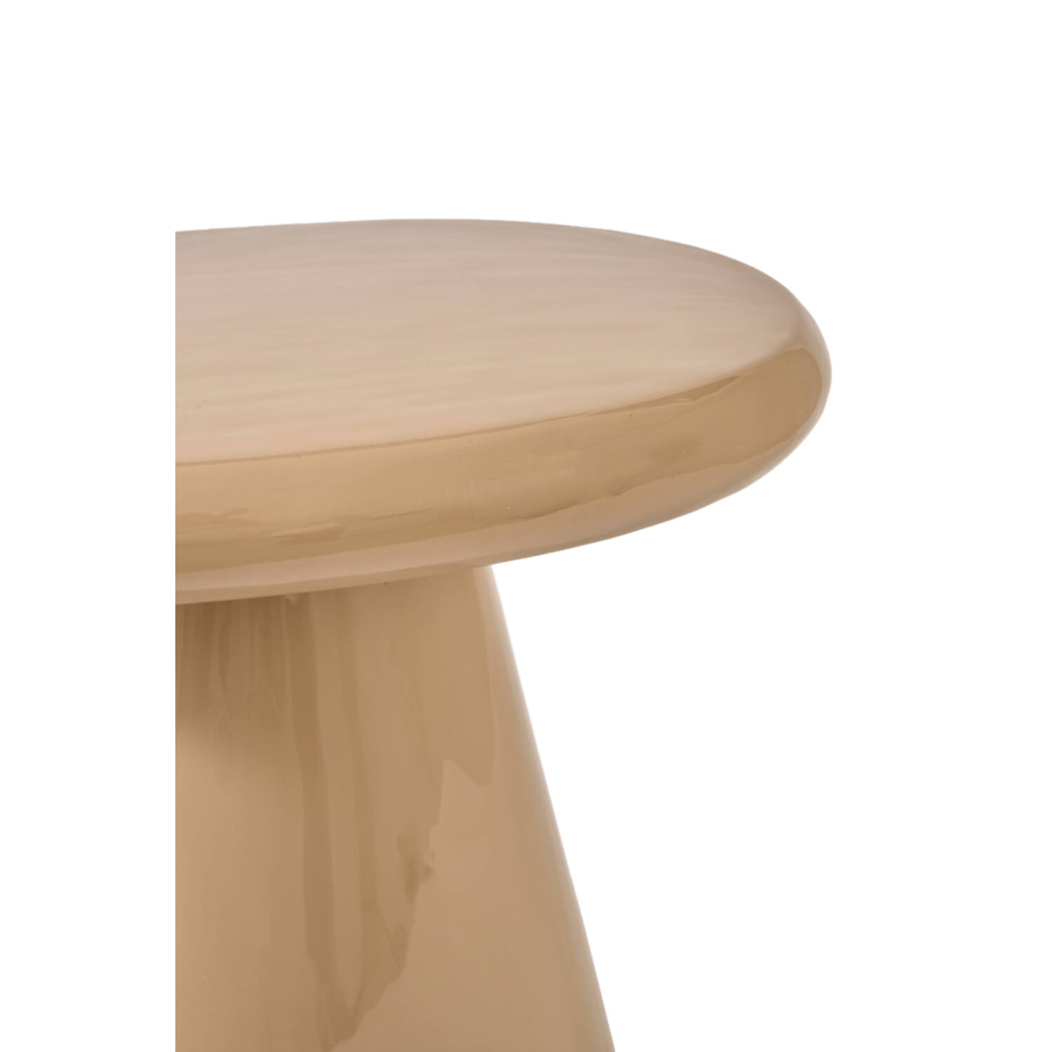 Side table 55x38x52 cm TARINO shiny beige