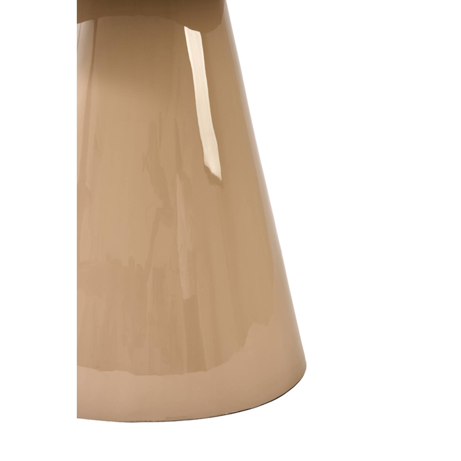 Side table 55x38x52 cm TARINO shiny beige