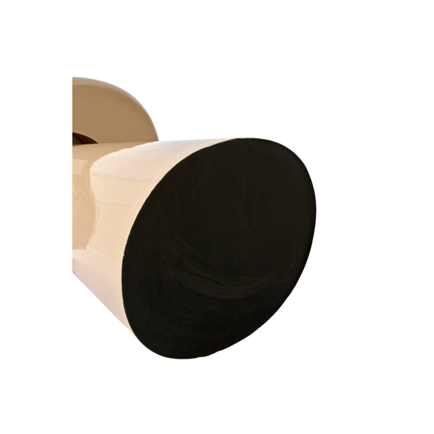Side table 55x38x52 cm TARINO shiny beige