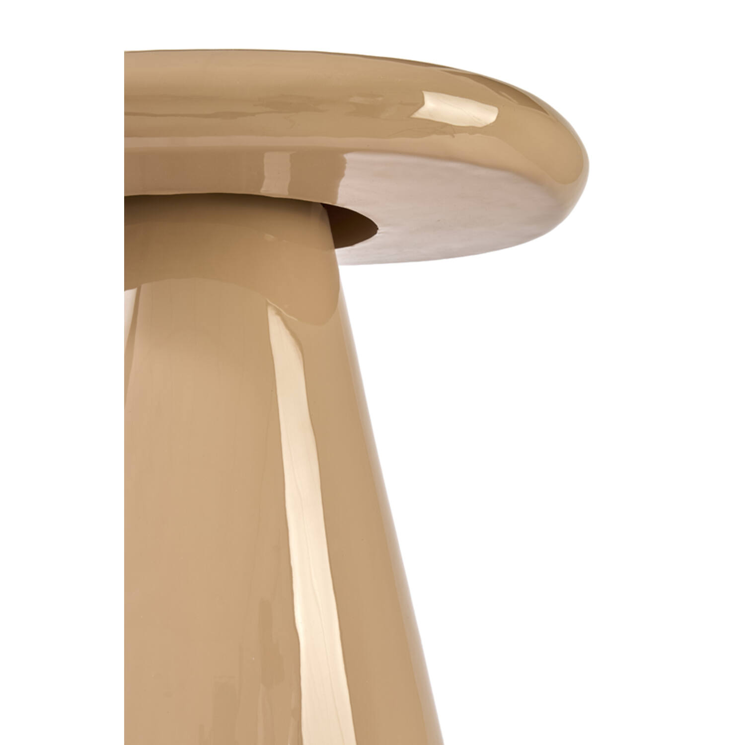 Side table 55x38x52 cm TARINO shiny beige