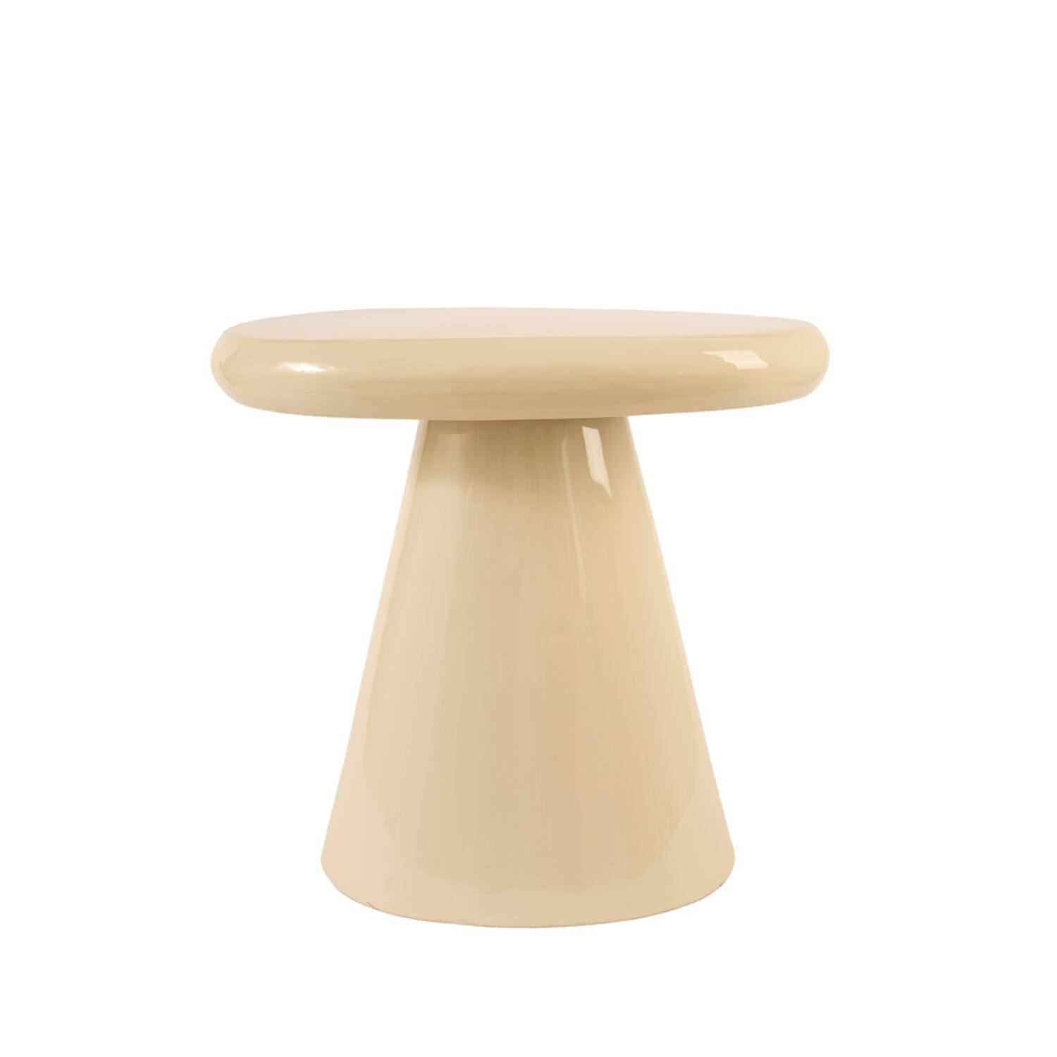 Side table 55x38x52 cm TARINO shiny cream