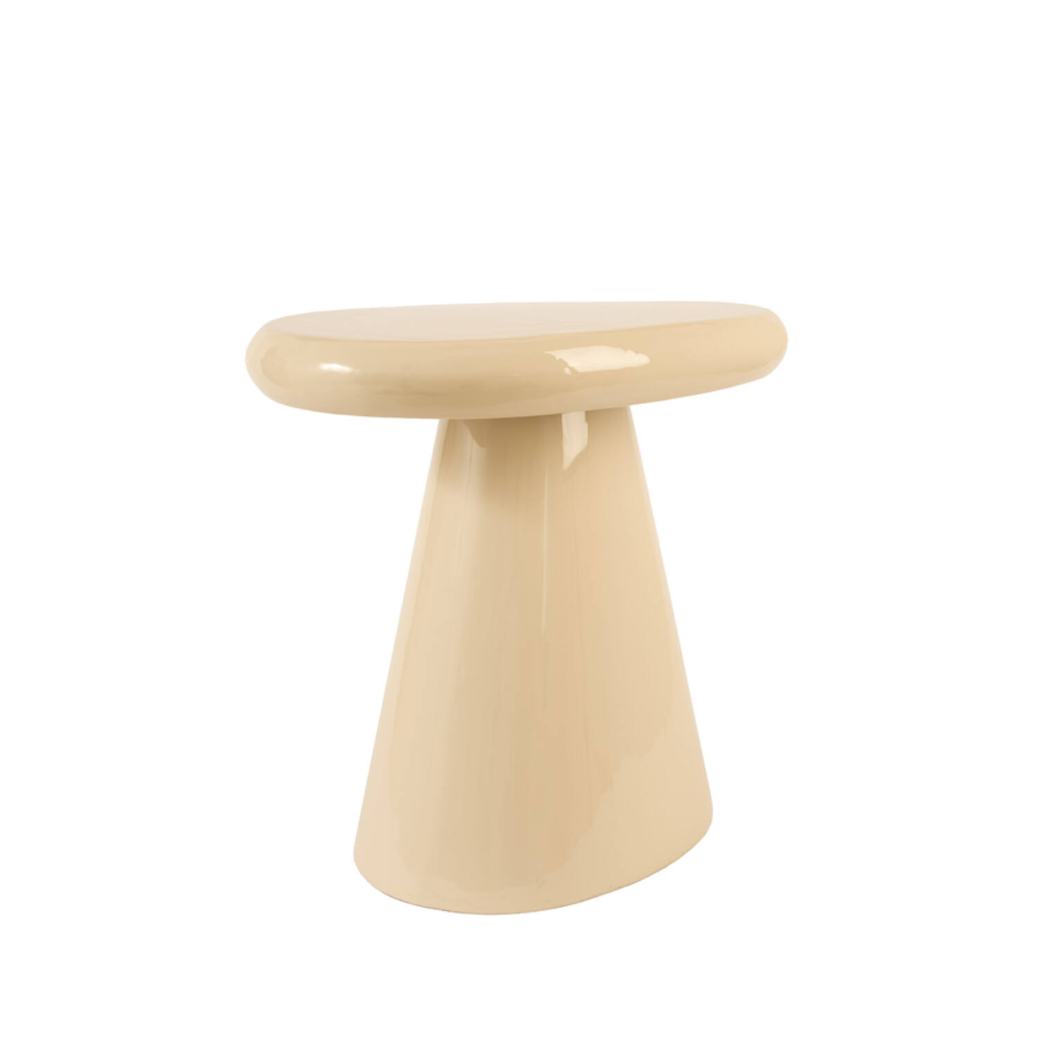 Side table 55x38x52 cm TARINO shiny cream