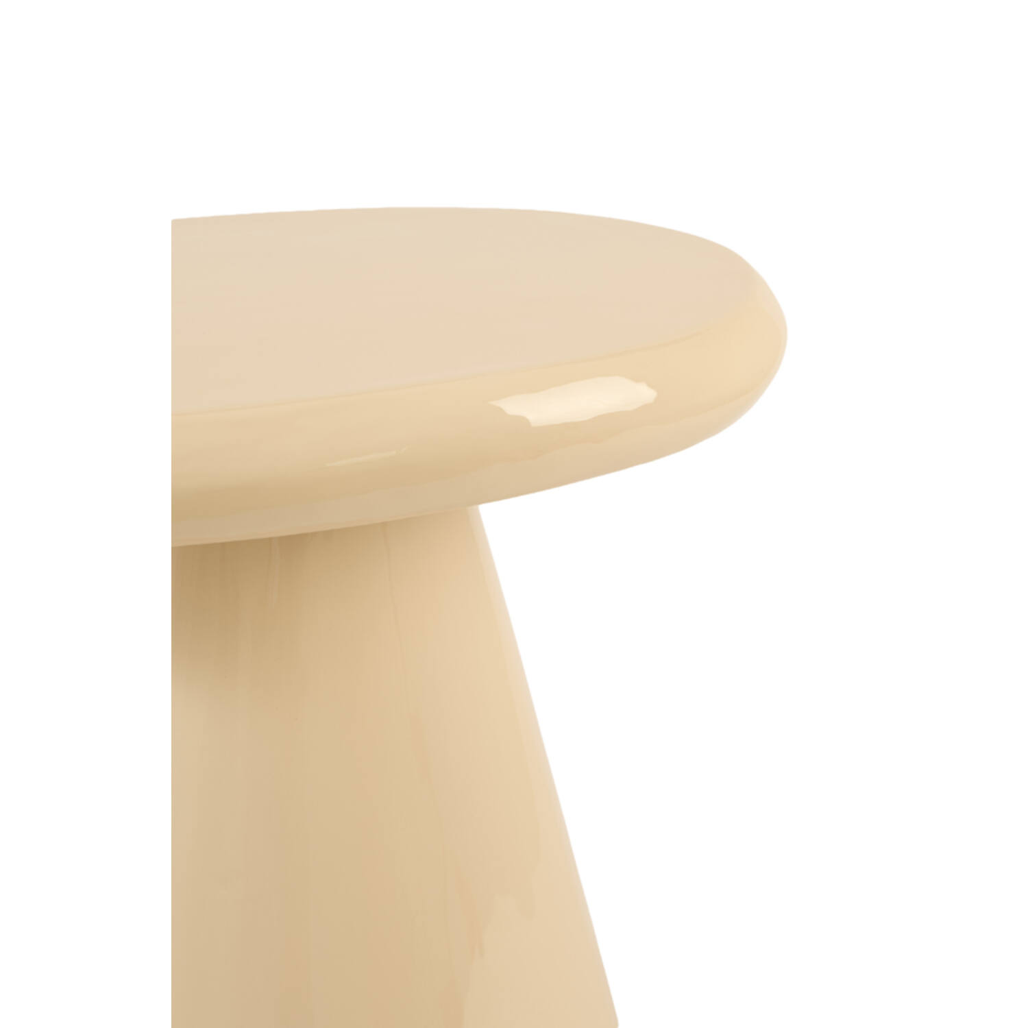 Side table 55x38x52 cm TARINO shiny cream