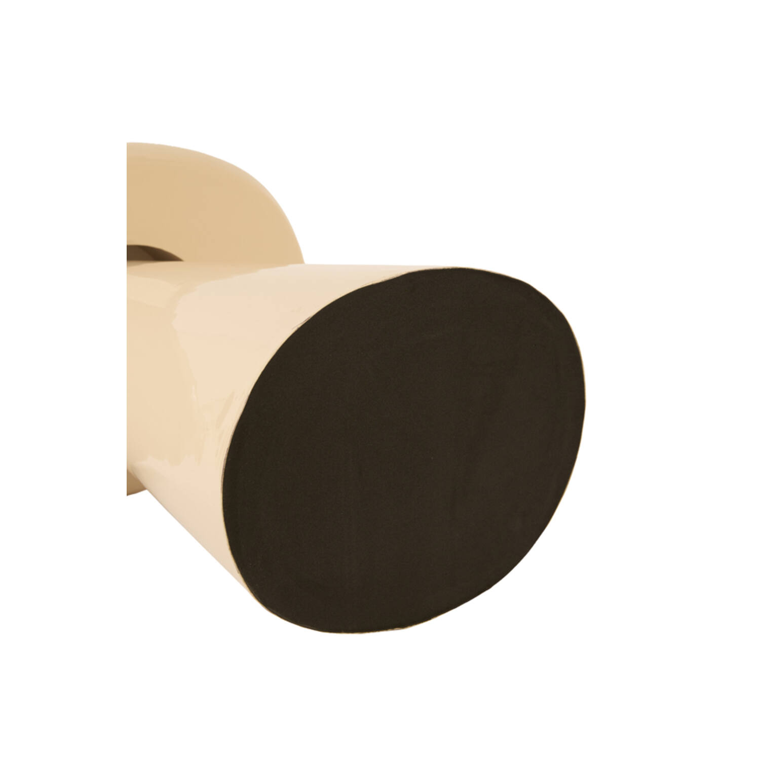 Side table 55x38x52 cm TARINO shiny cream
