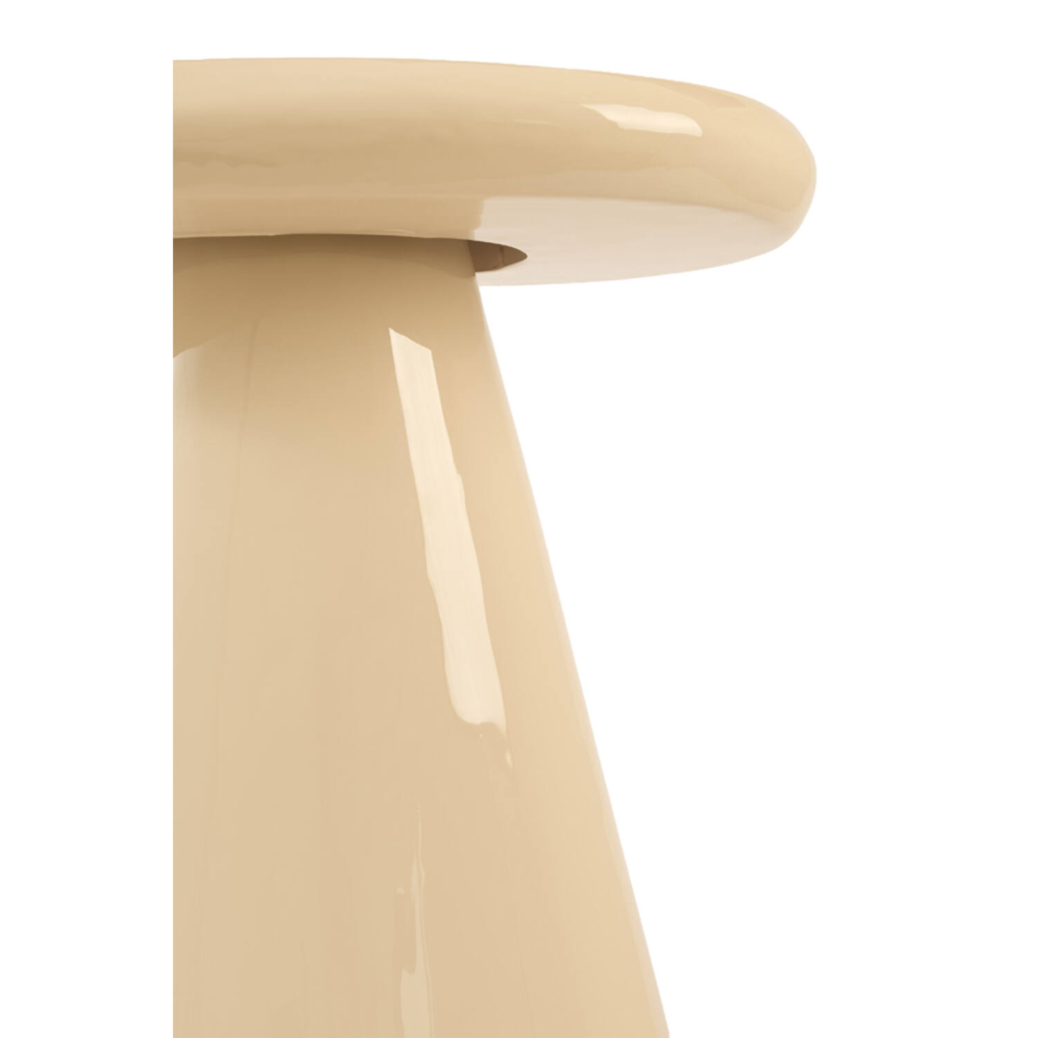 Side table 55x38x52 cm TARINO shiny cream