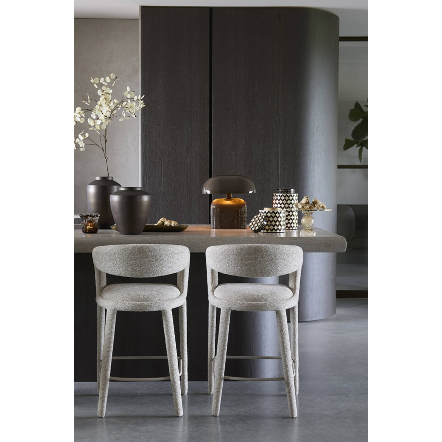 Bar chair 55,5x55,5x94 cm KYRAN beige