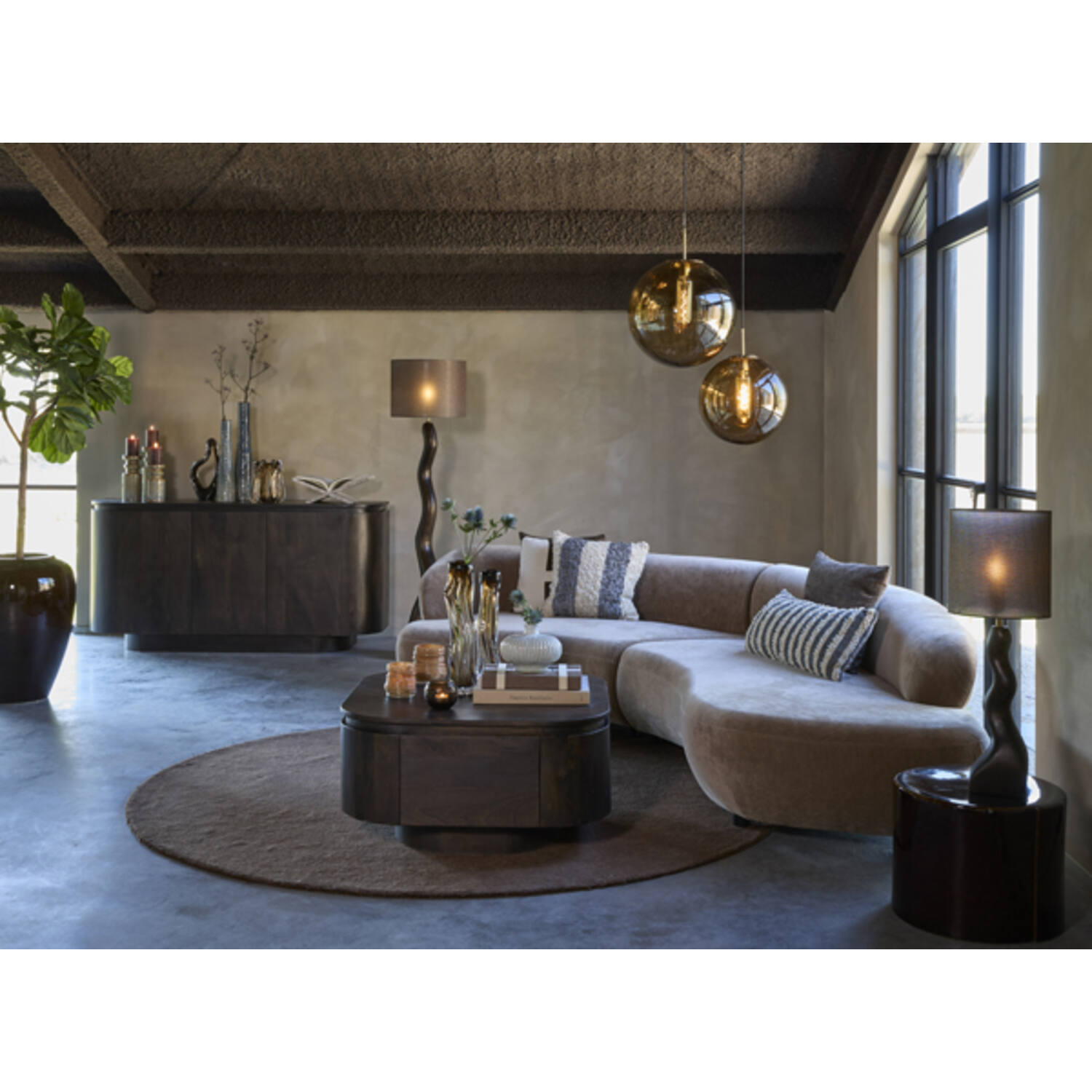 Sofa 319x139x67 cm MATUZO taupe