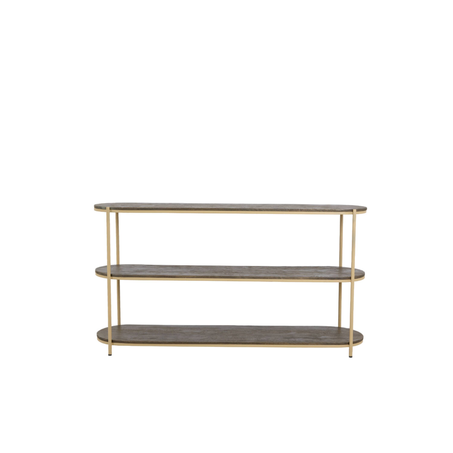 Console 160x38x85 cm QIO wood oil brown+matt beige