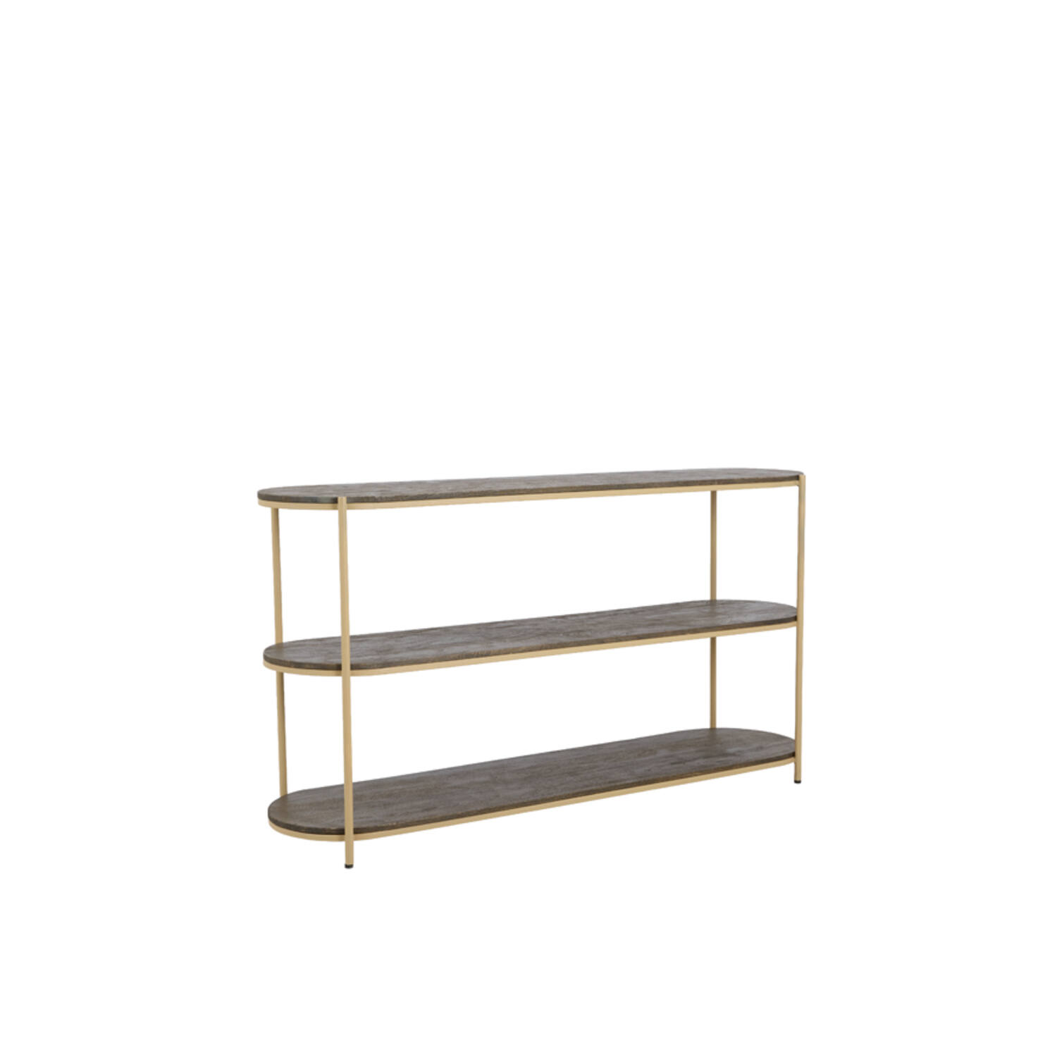 Console 160x38x85 cm QIO wood oil brown+matt beige