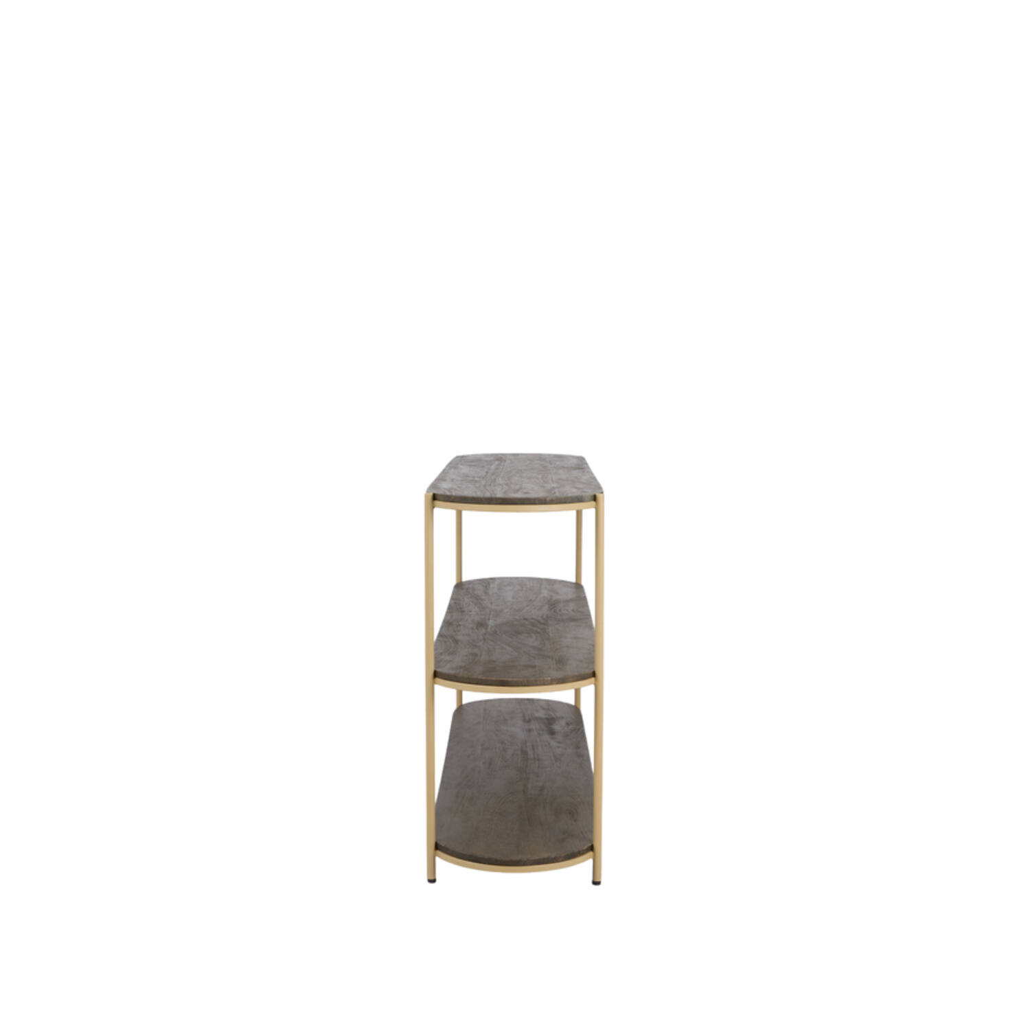 Console 160x38x85 cm QIO wood oil brown+matt beige