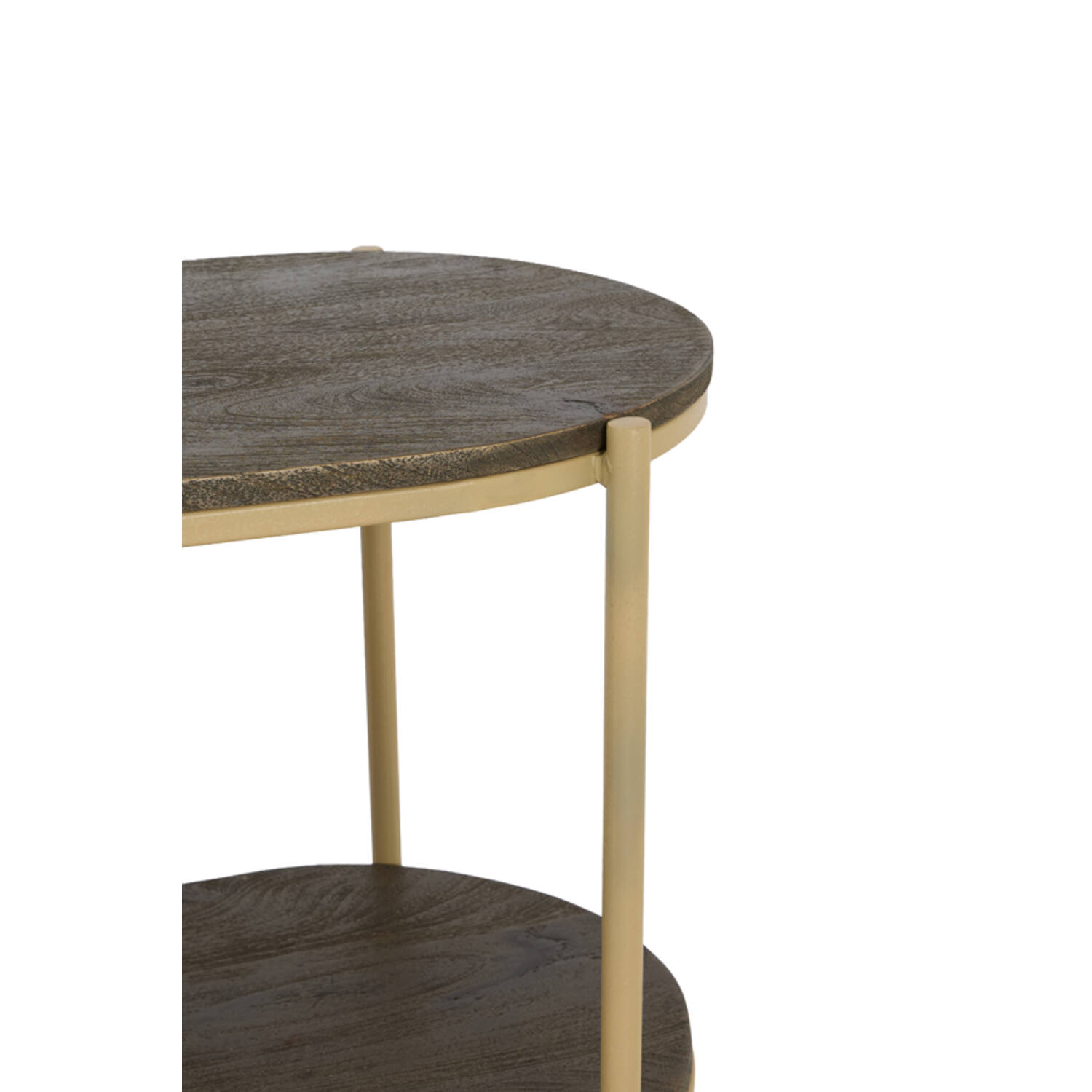 Console 160x38x85 cm QIO wood oil brown+matt beige