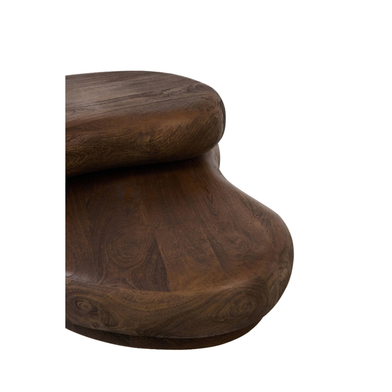 Coffee table 99x60x32 cm PAYU mango wood matt dark brown