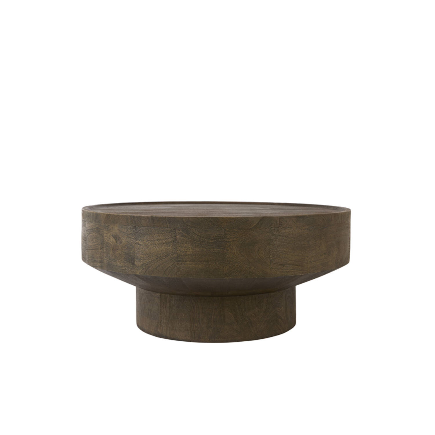 Coffee table Ø80x35 cm WELU mango wood chocolate brown