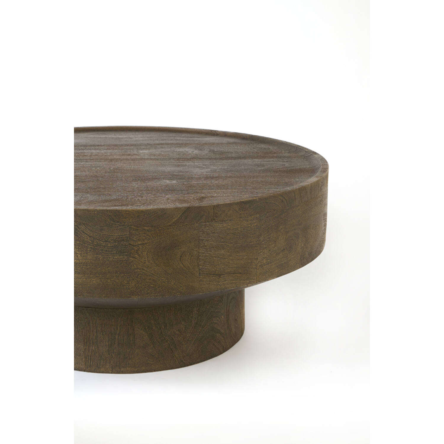 Coffee table Ø80x35 cm WELU mango wood chocolate brown