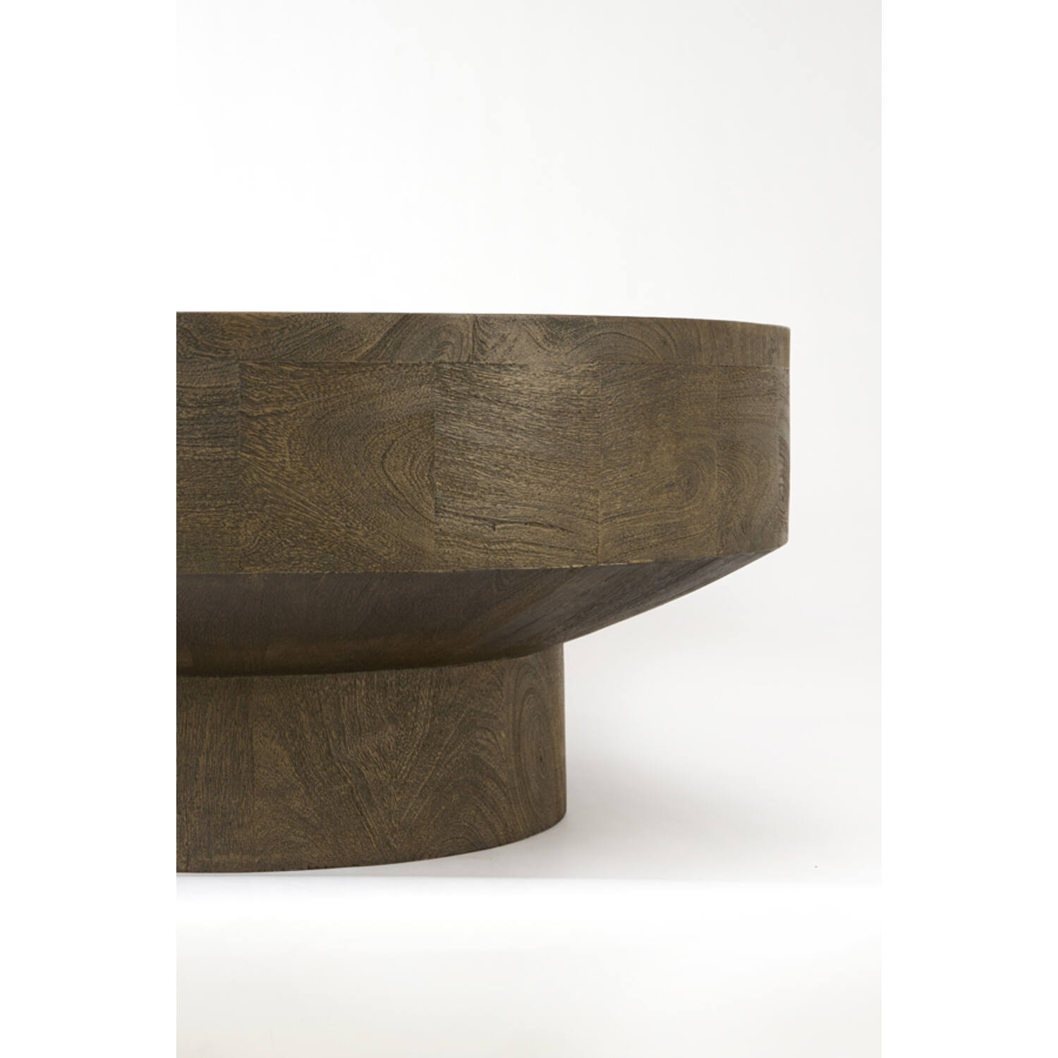 Coffee table Ø80x35 cm WELU mango wood chocolate brown