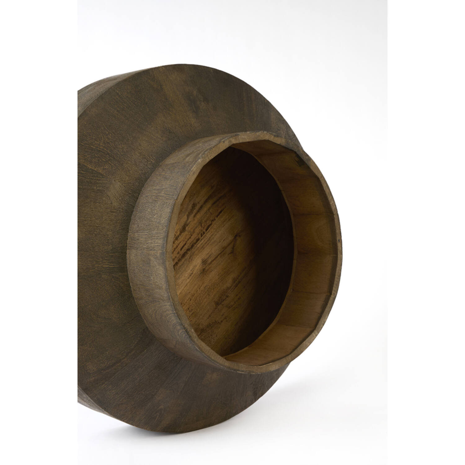 Coffee table Ø80x35 cm WELU mango wood chocolate brown