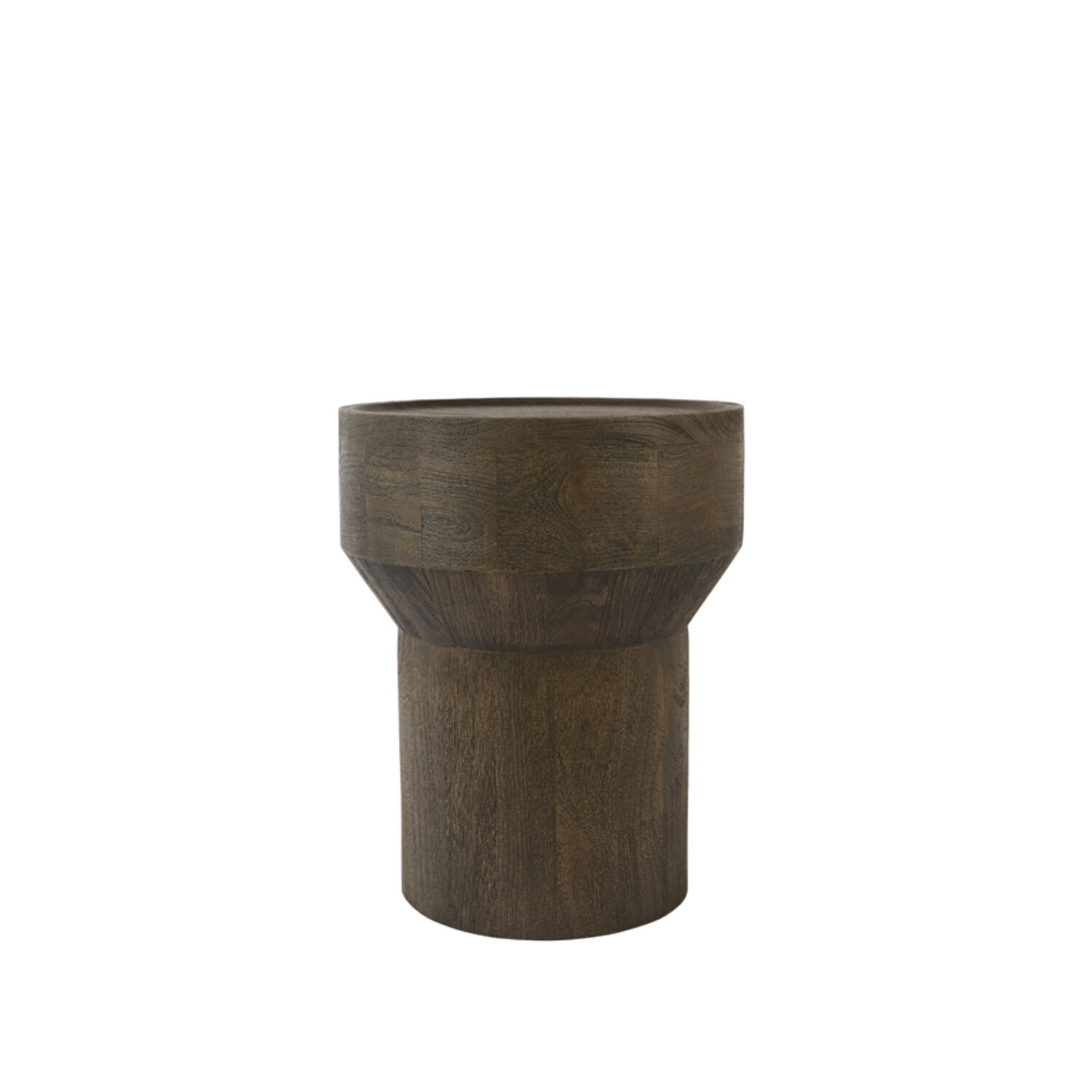 Coffee table Ø40x50 cm WELU mango wood chocolate brown