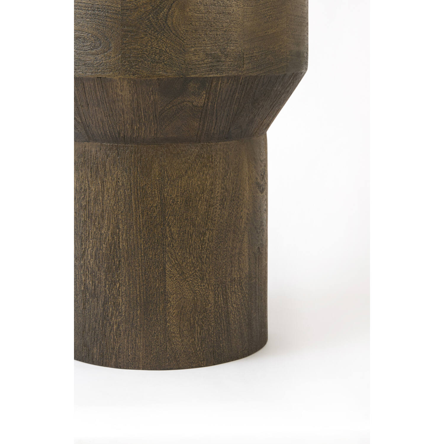 Coffee table Ø40x50 cm WELU mango wood chocolate brown