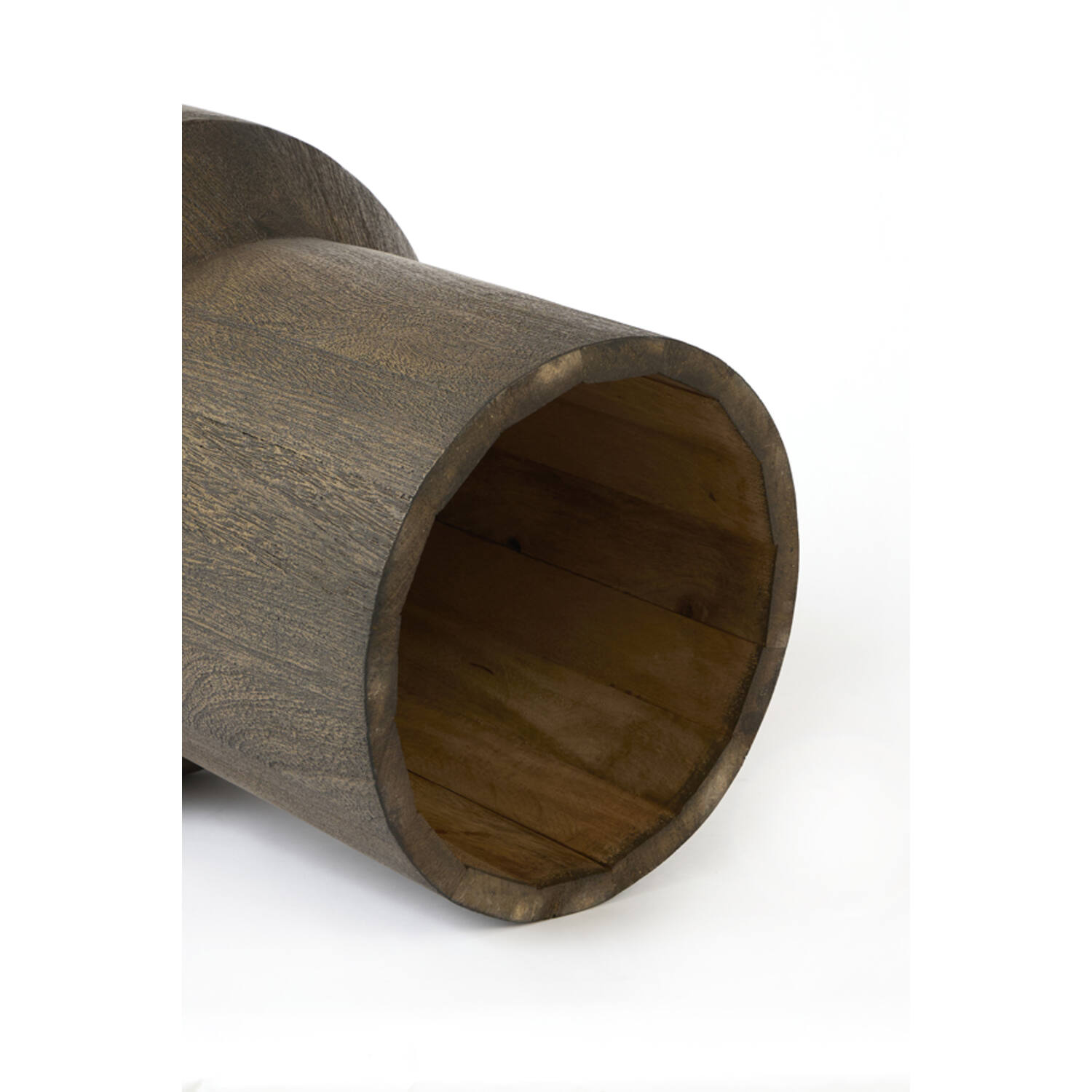 Coffee table Ø40x50 cm WELU mango wood chocolate brown