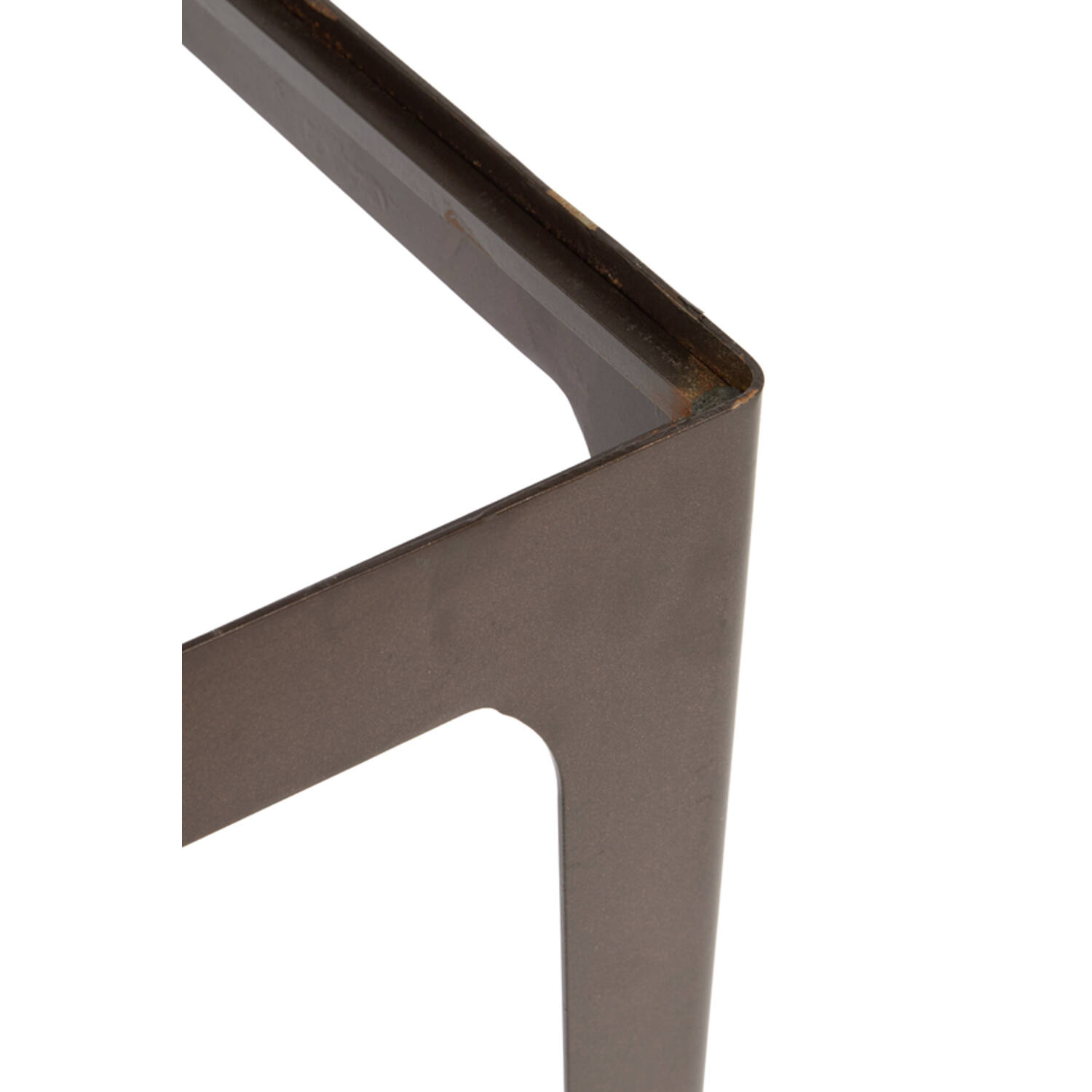 Side table 40,5x40,5x47,5 cm LEV marble dark brown+ant bronz
