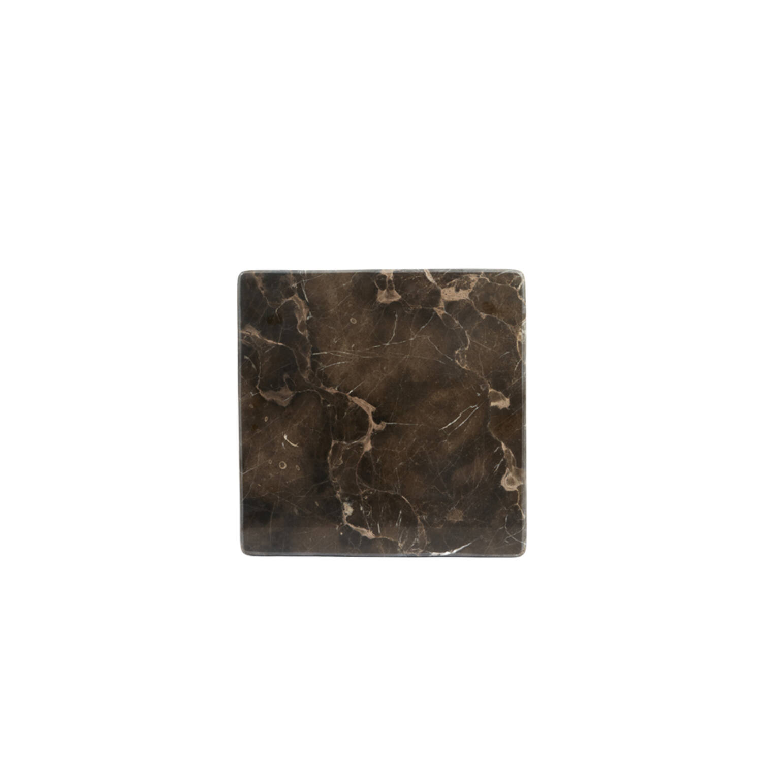 Side table 40,5x40,5x47,5 cm LEV marble dark brown+ant bronz