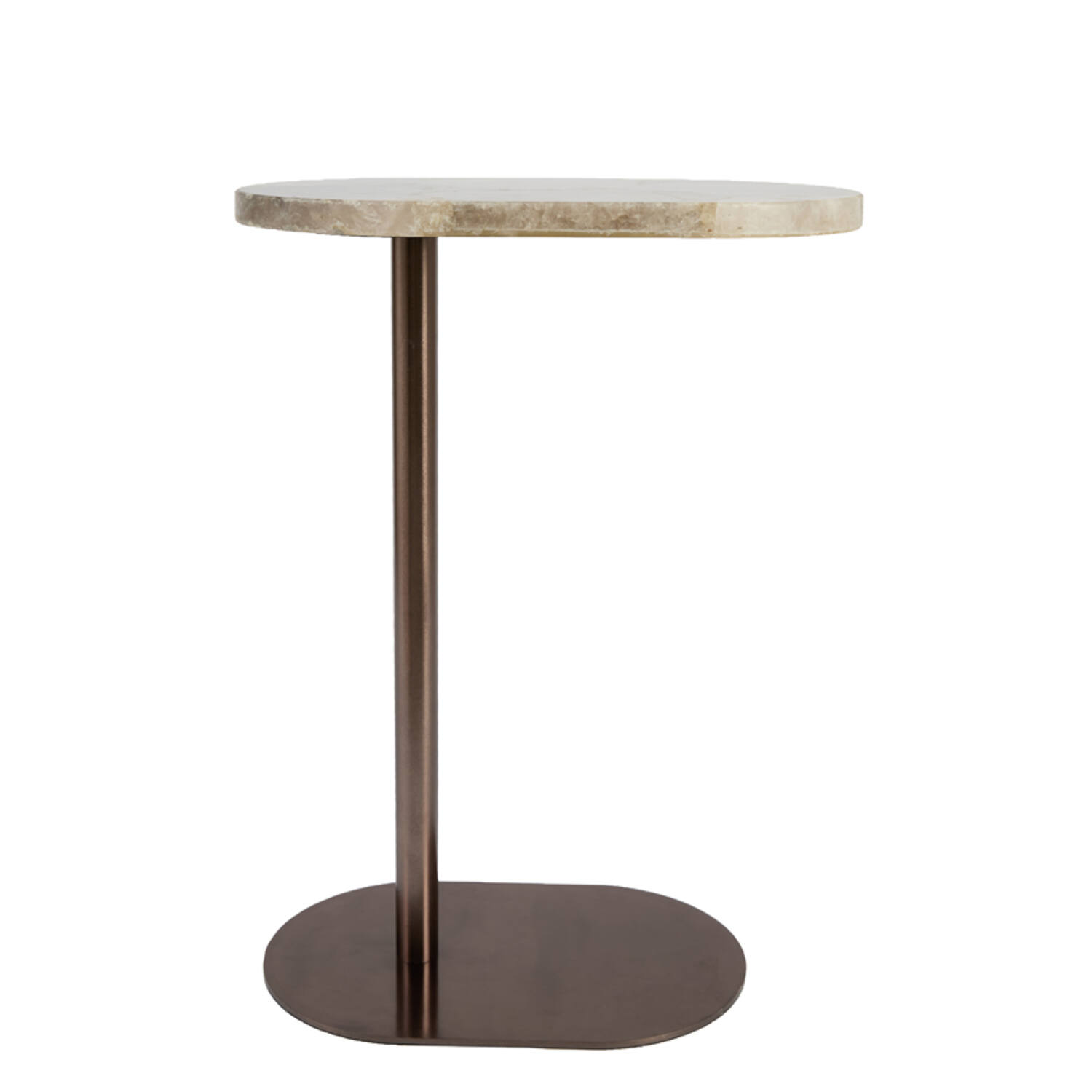 Side table 40,5x26x55 cm REVIX agate smoke+brown bronze