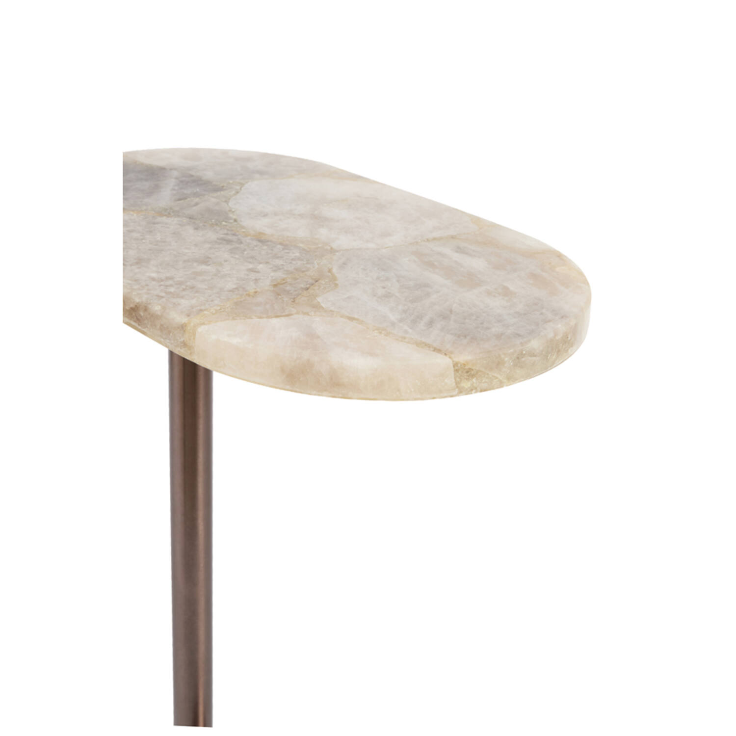 Side table 40,5x26x55 cm REVIX agate smoke+brown bronze
