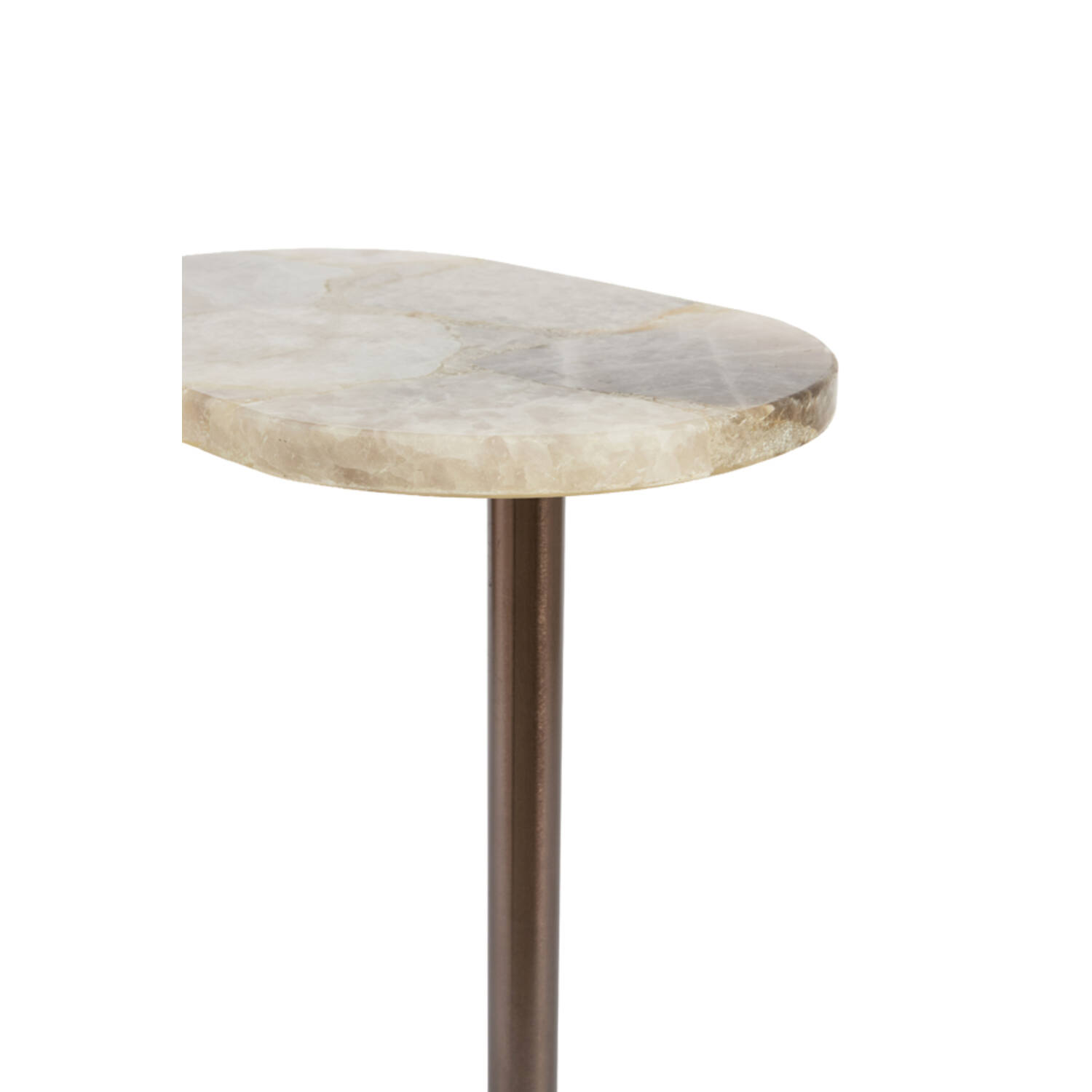 Side table 40,5x26x55 cm REVIX agate smoke+brown bronze