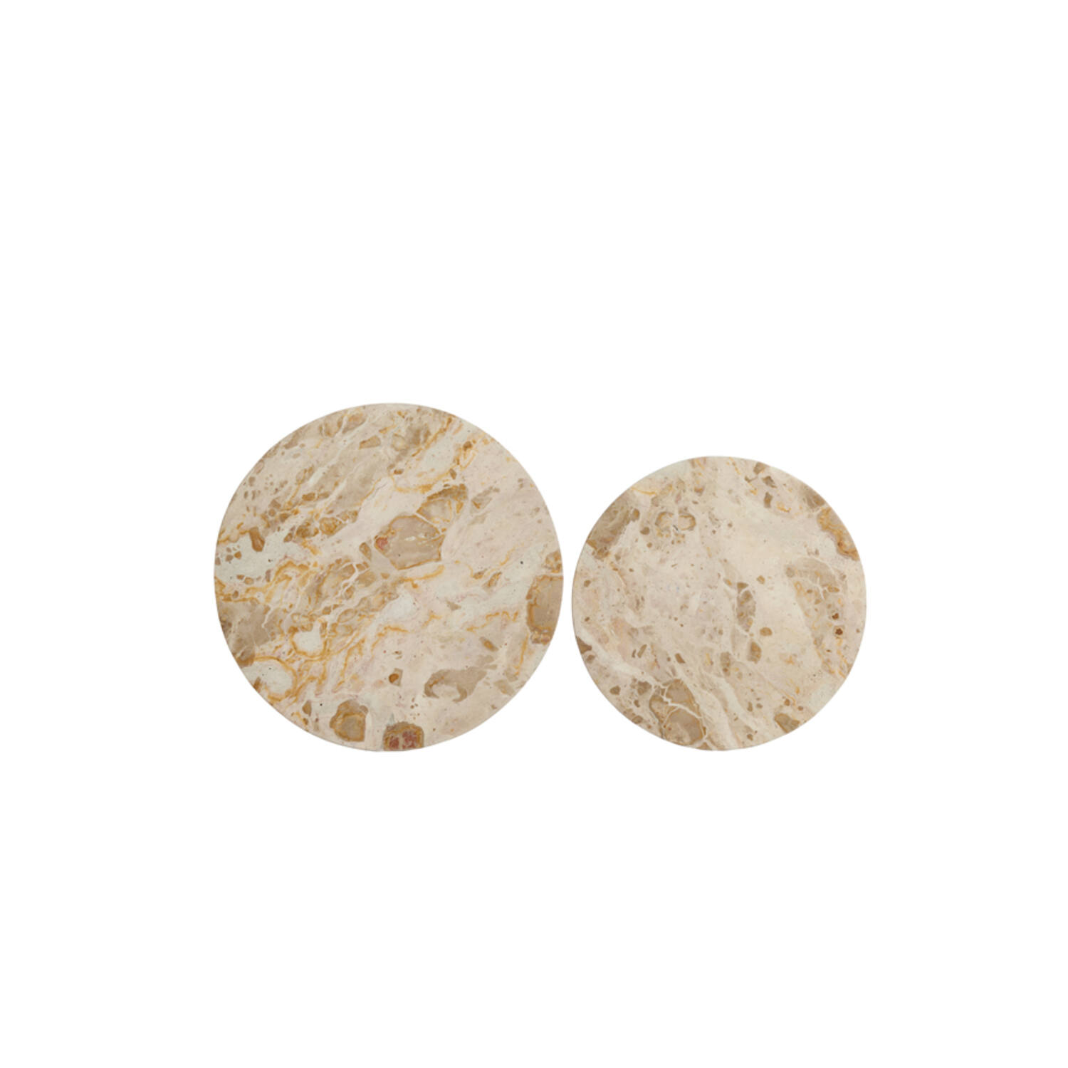 Pillar S/2 Ø30x84+Ø35x101,5 cm ZYN marble taupe+brown bronze