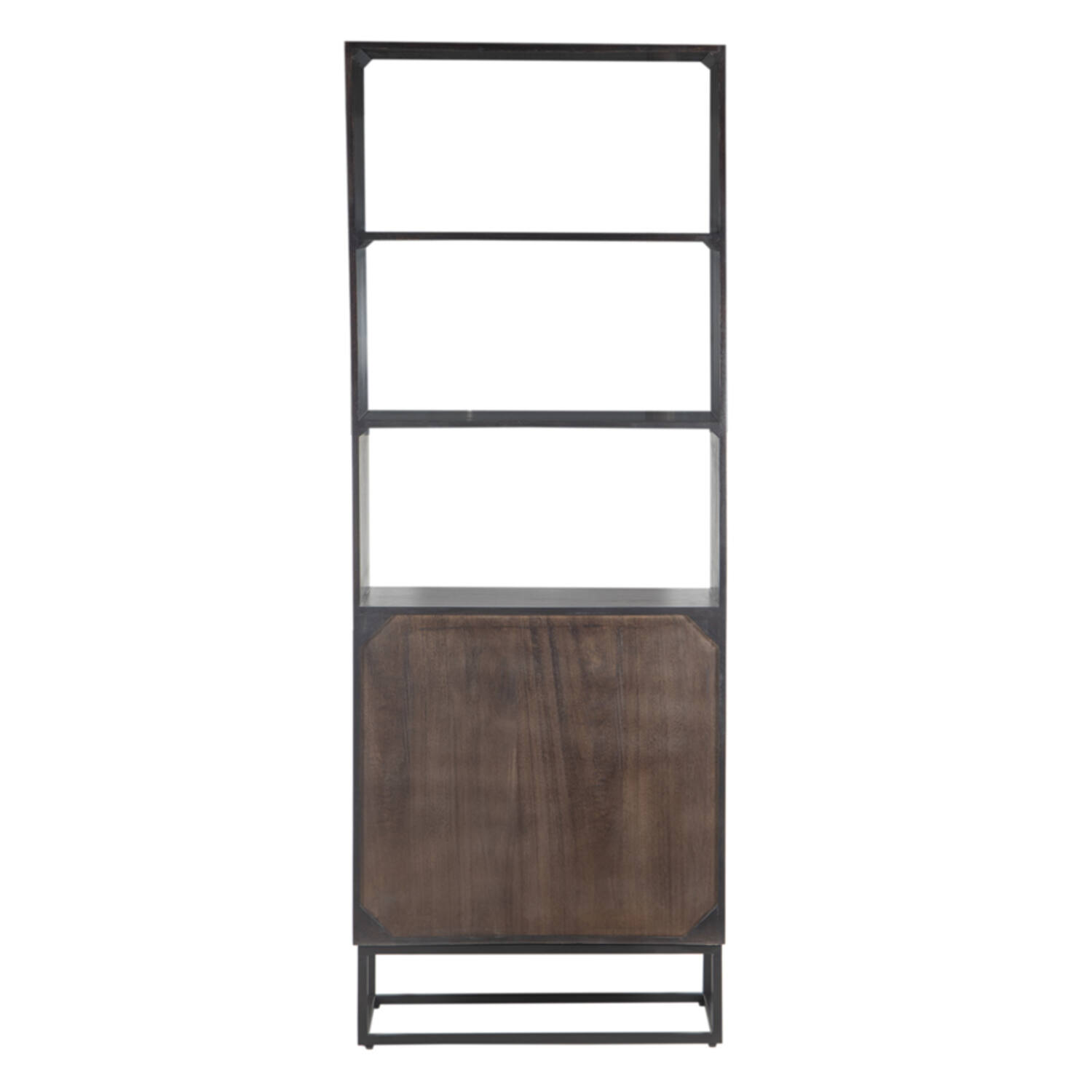 Cabinet 75x40x200 cm QUYN mango wood chocolate brown+black