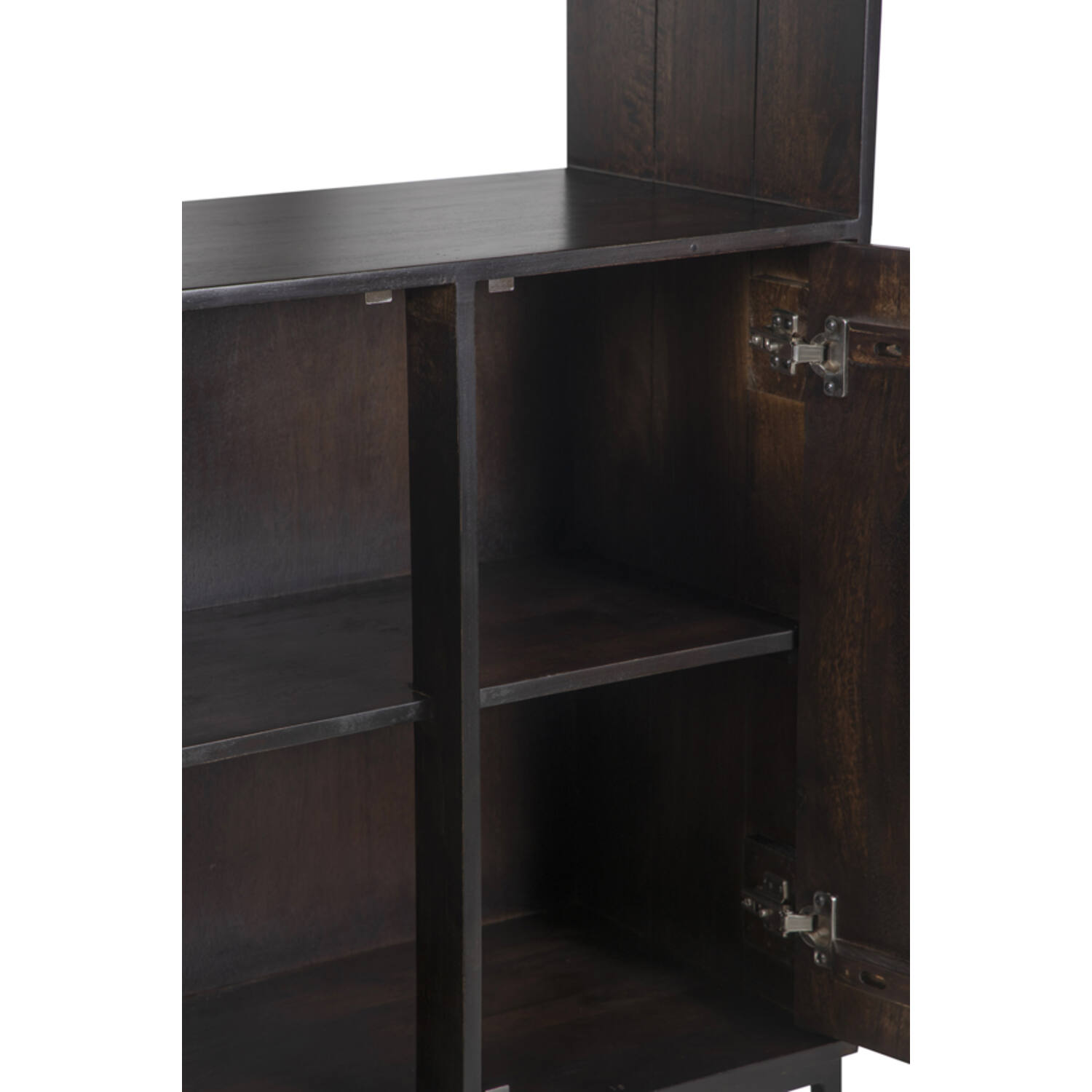 Cabinet 75x40x200 cm QUYN mango wood chocolate brown+black