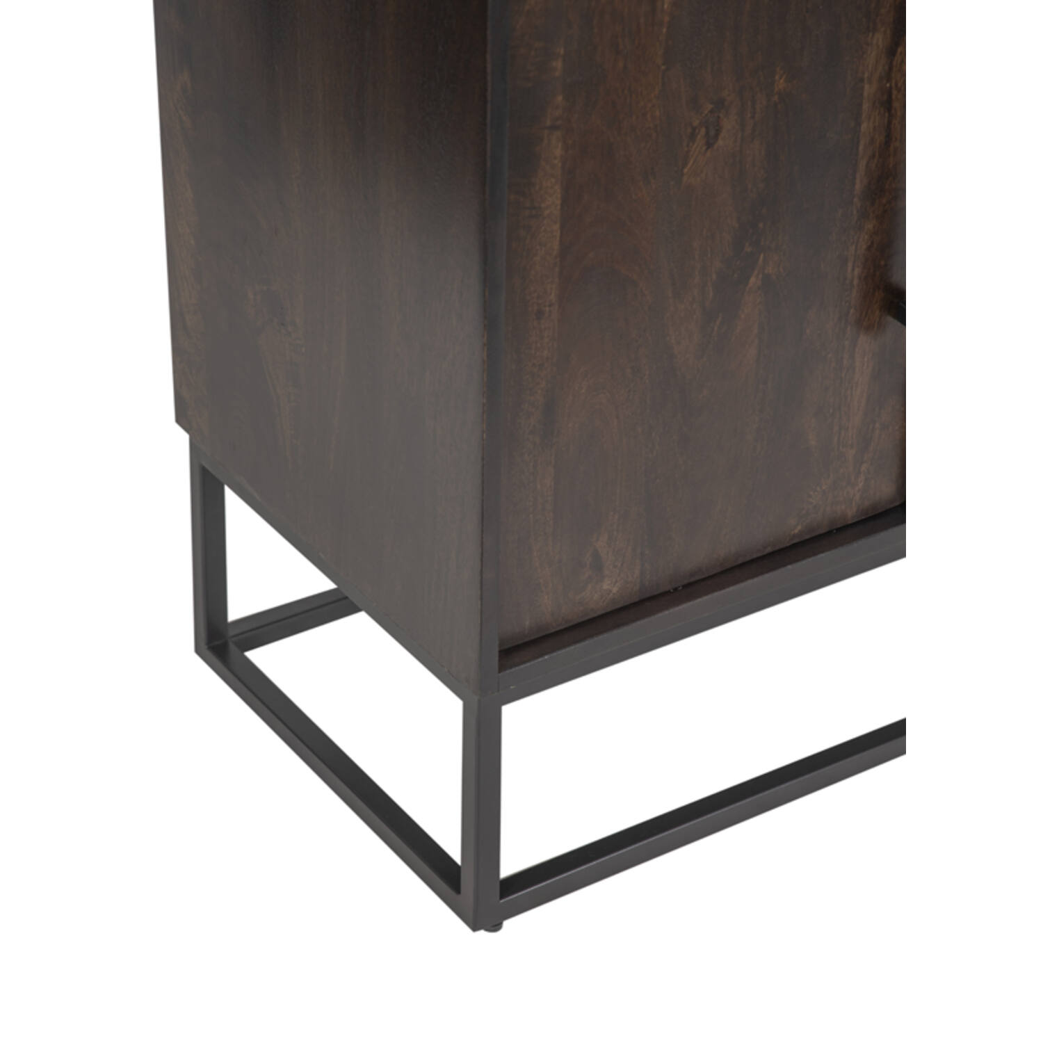 Cabinet 75x40x200 cm QUYN mango wood chocolate brown+black