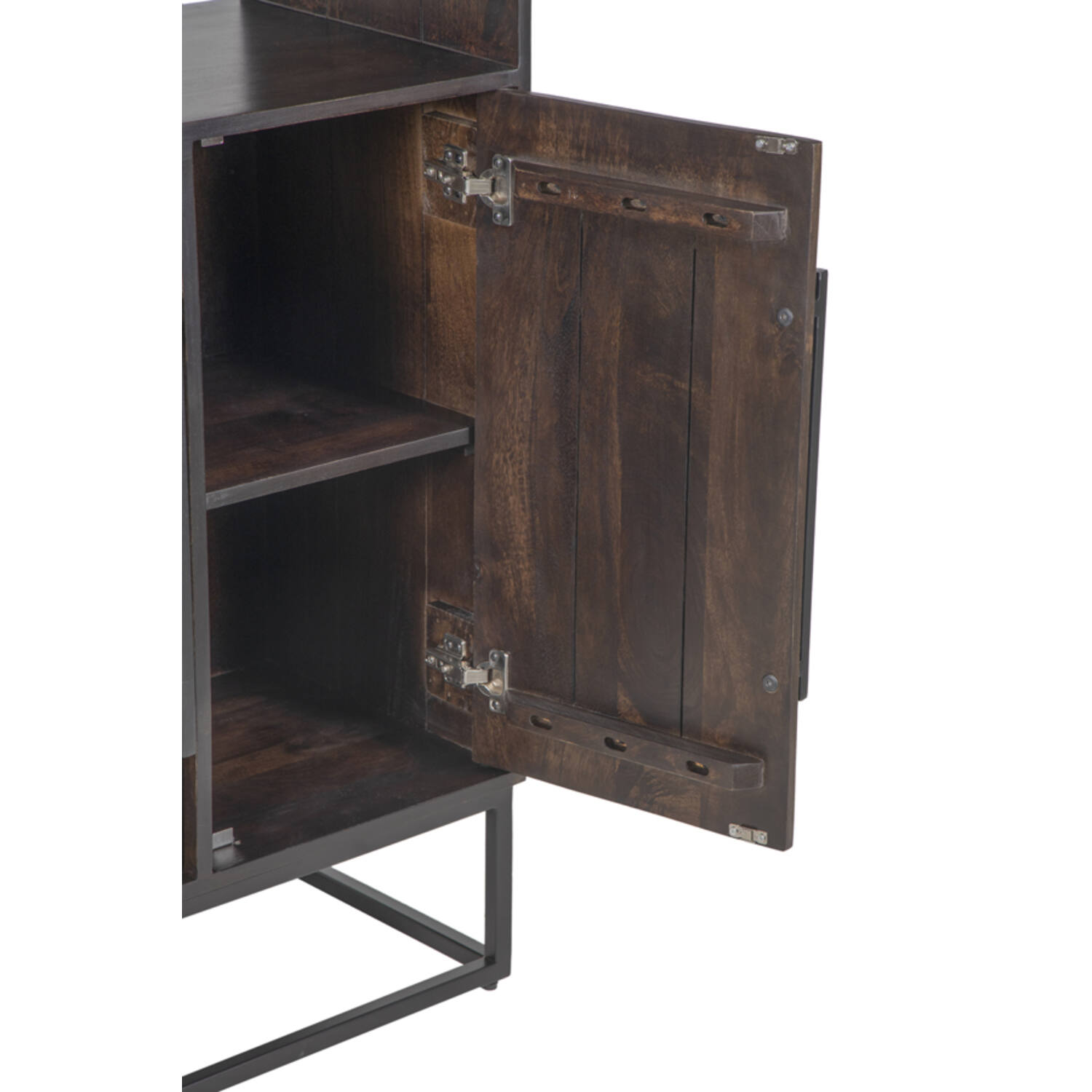 Cabinet 75x40x200 cm QUYN mango wood chocolate brown+black