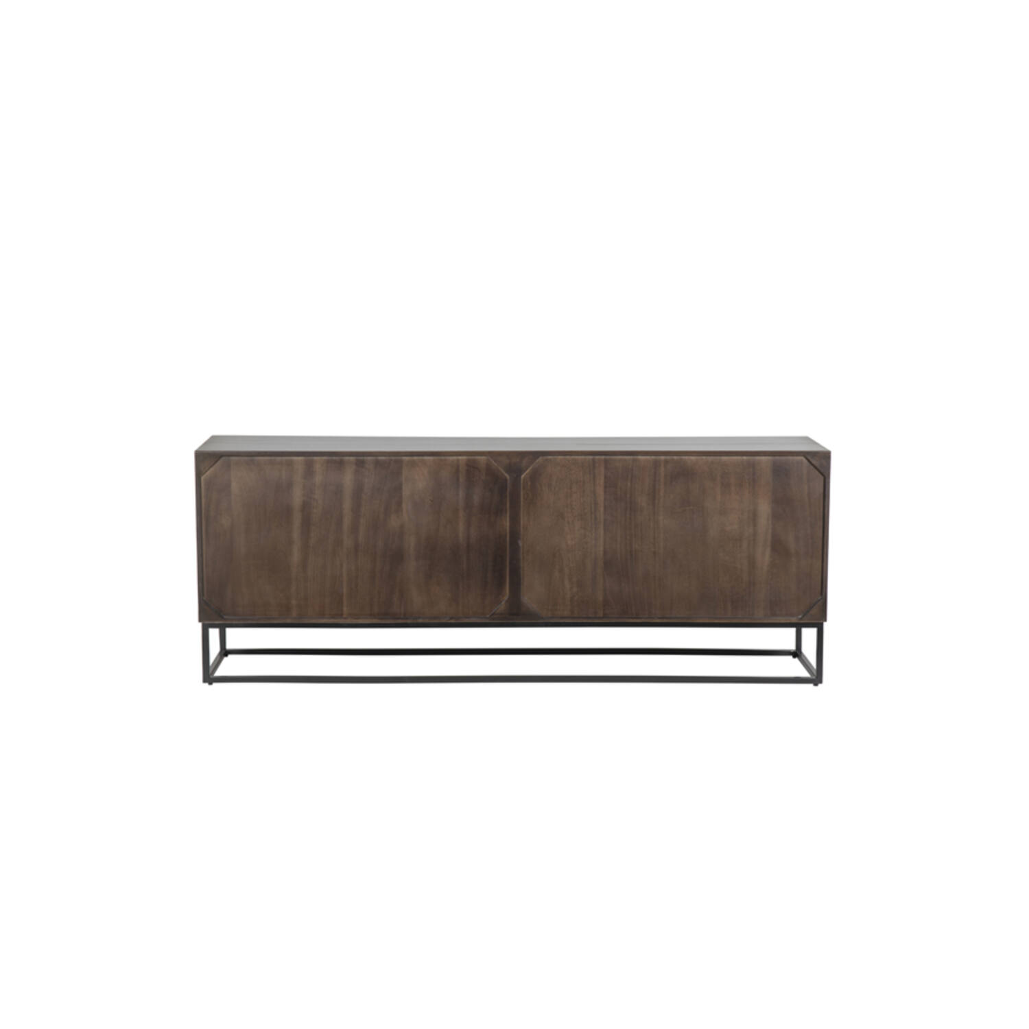 Cabinet 200x45x75 cm QUYN mango wood chocolate brown+black