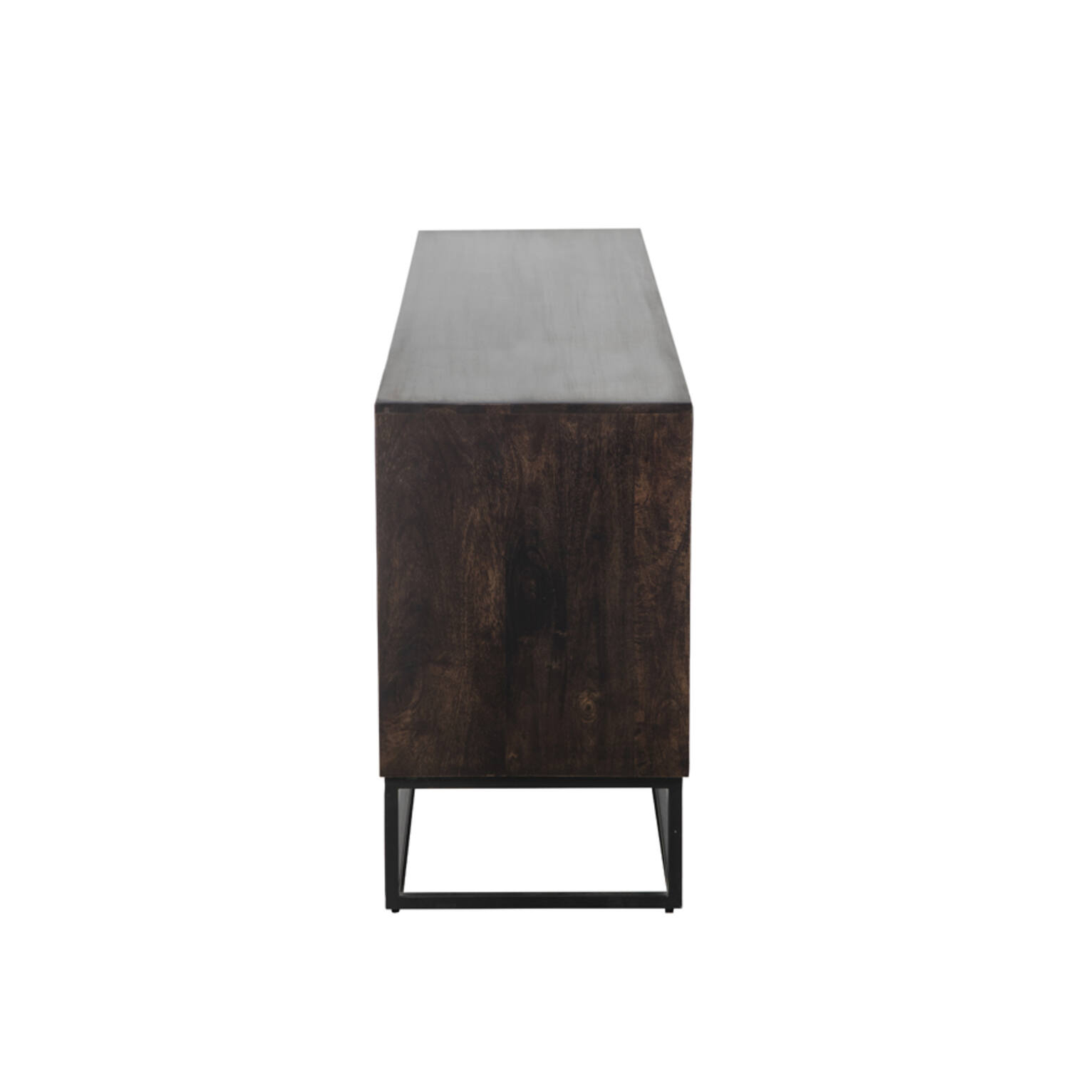 Cabinet 200x45x75 cm QUYN mango wood chocolate brown+black