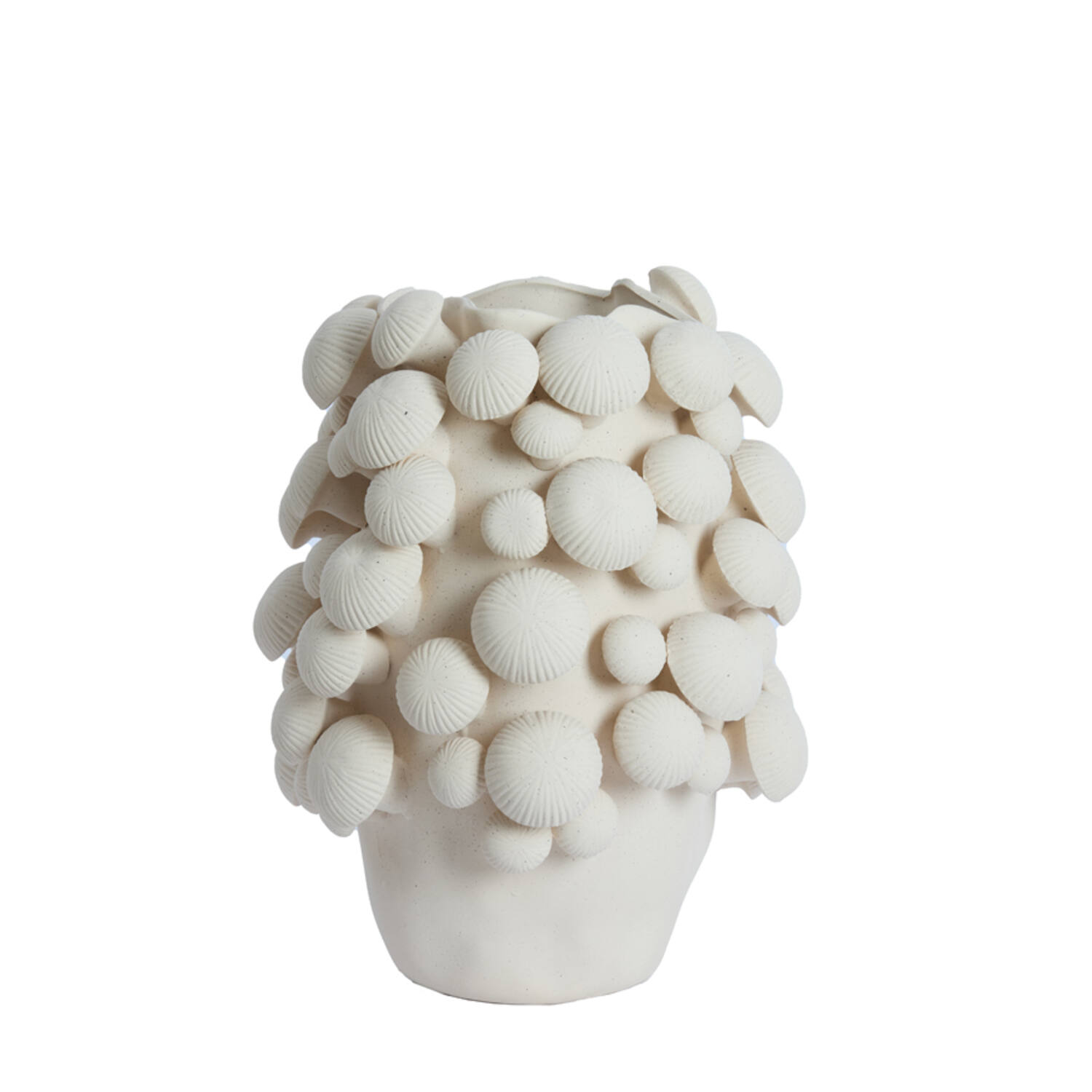 Vaas deco Ø33,5x46 cm PLENTZIA mat crème