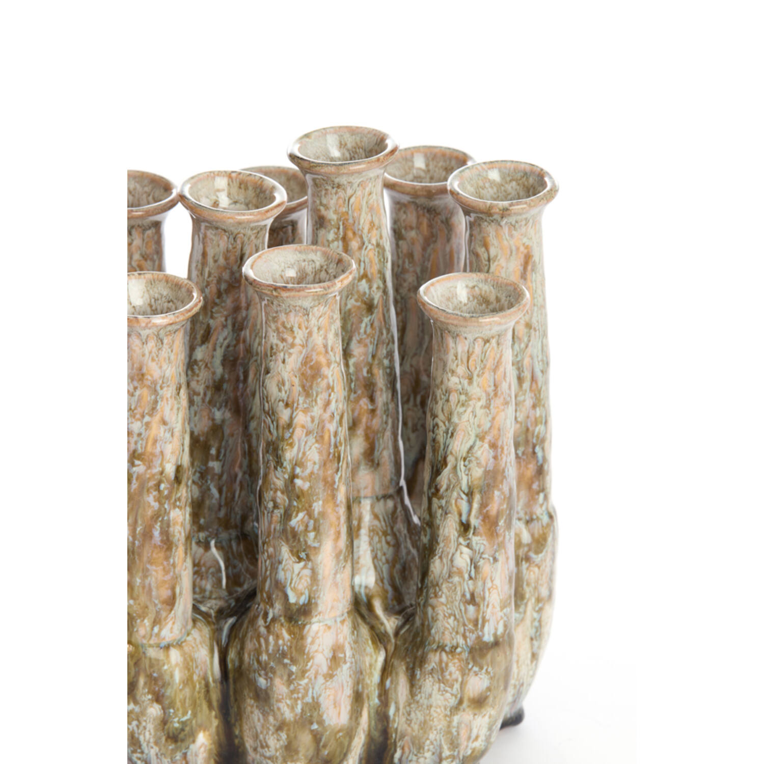 Vase deco 20x15x24 cm LEANJA ceramics beige