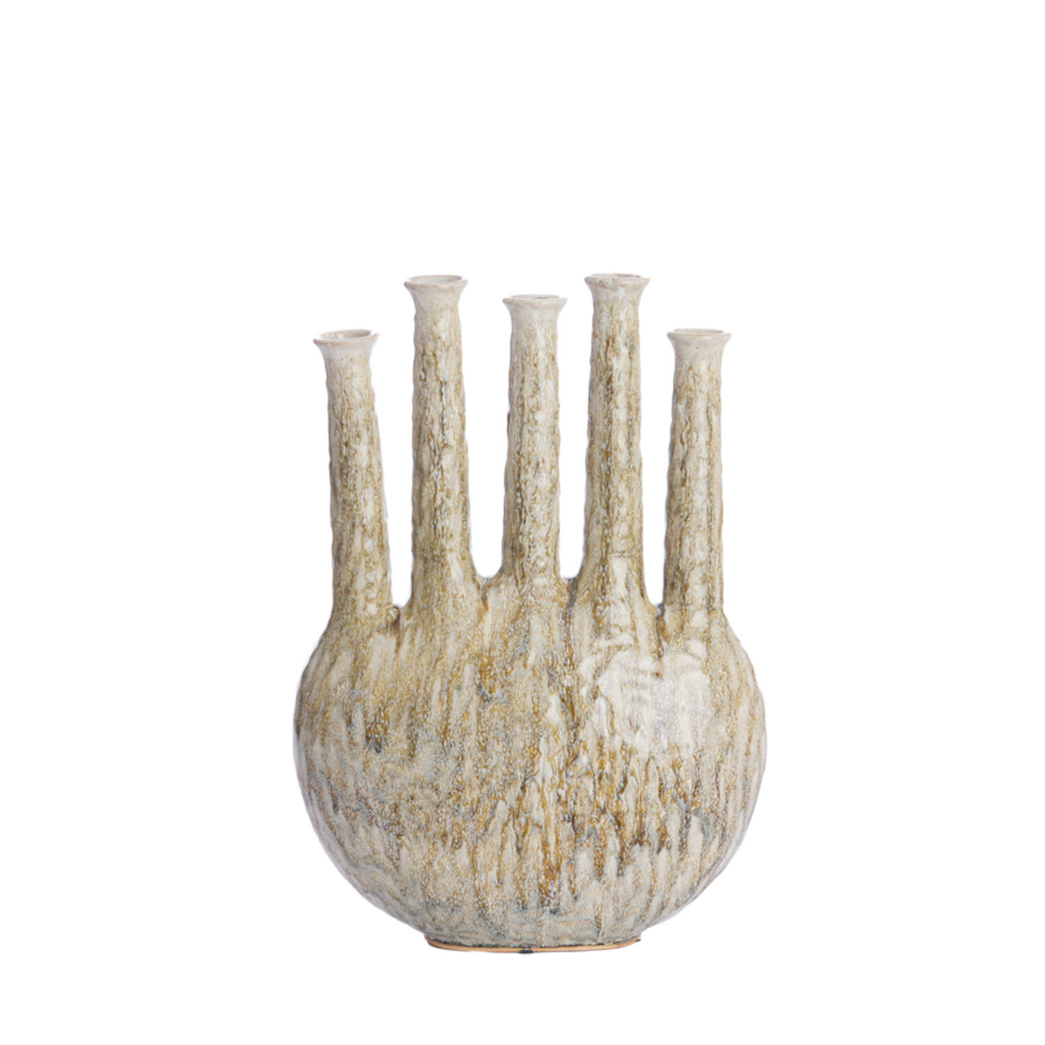 Vaas deco 34x14x48 cm BEKAPO keramiek beige