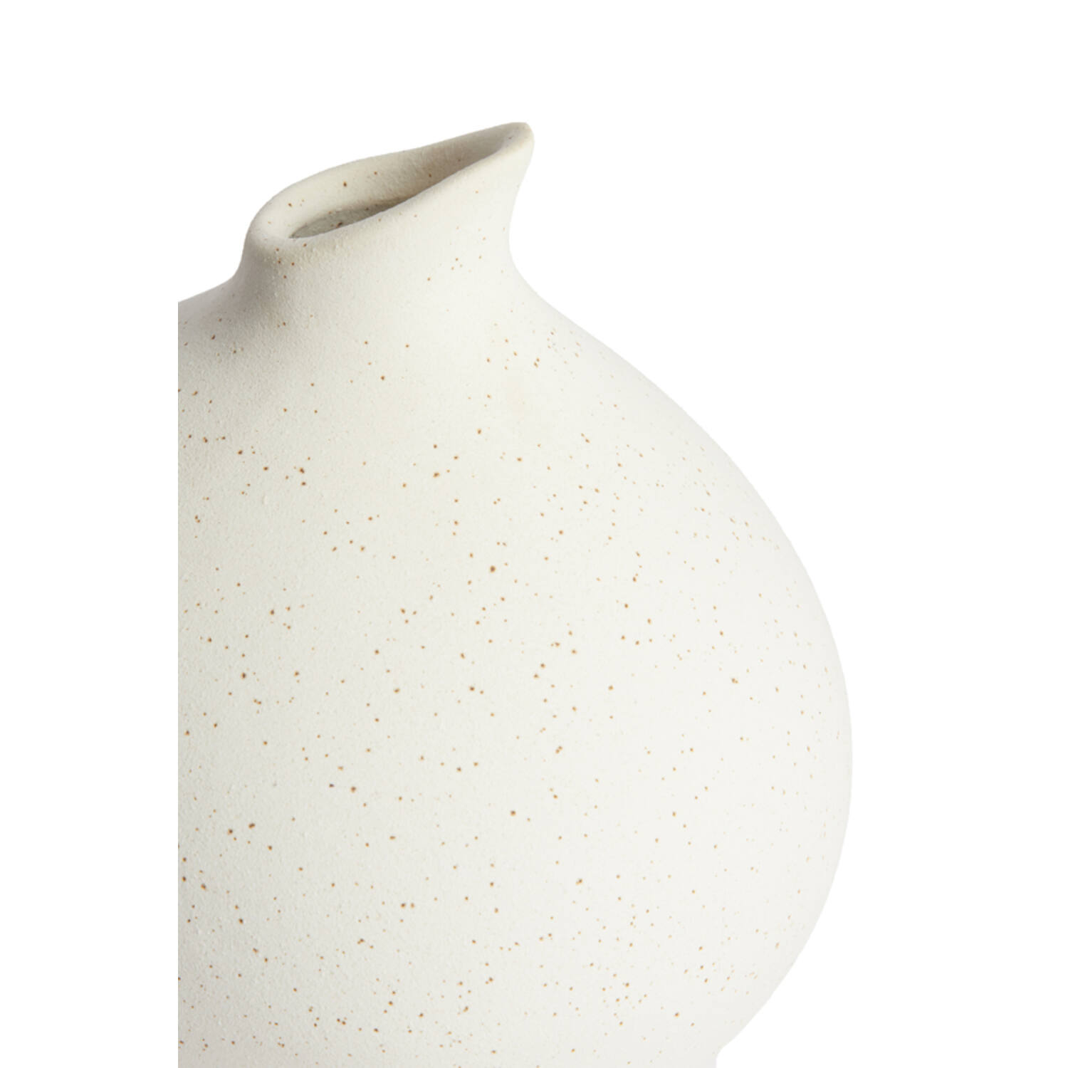Vaas deco 17,5x15x17 cm ASSAGO keramiek crème
