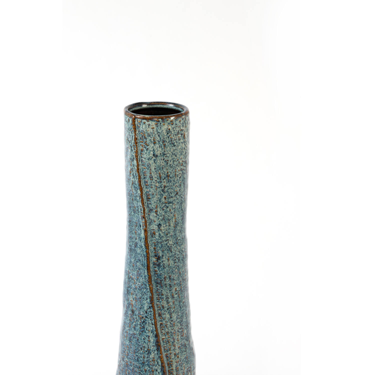 Vase deco Ø12x55,5 cm SETIMMO ceramics blue+brown