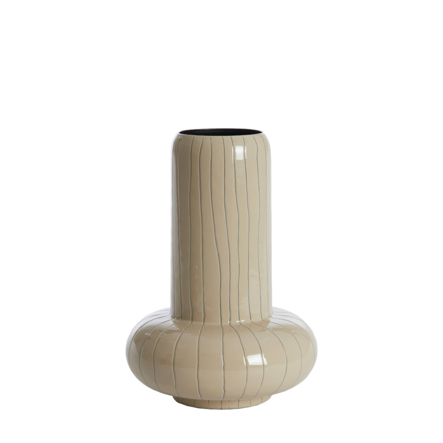 Vase deco Ø23x33 cm ASANO cream-dark brown