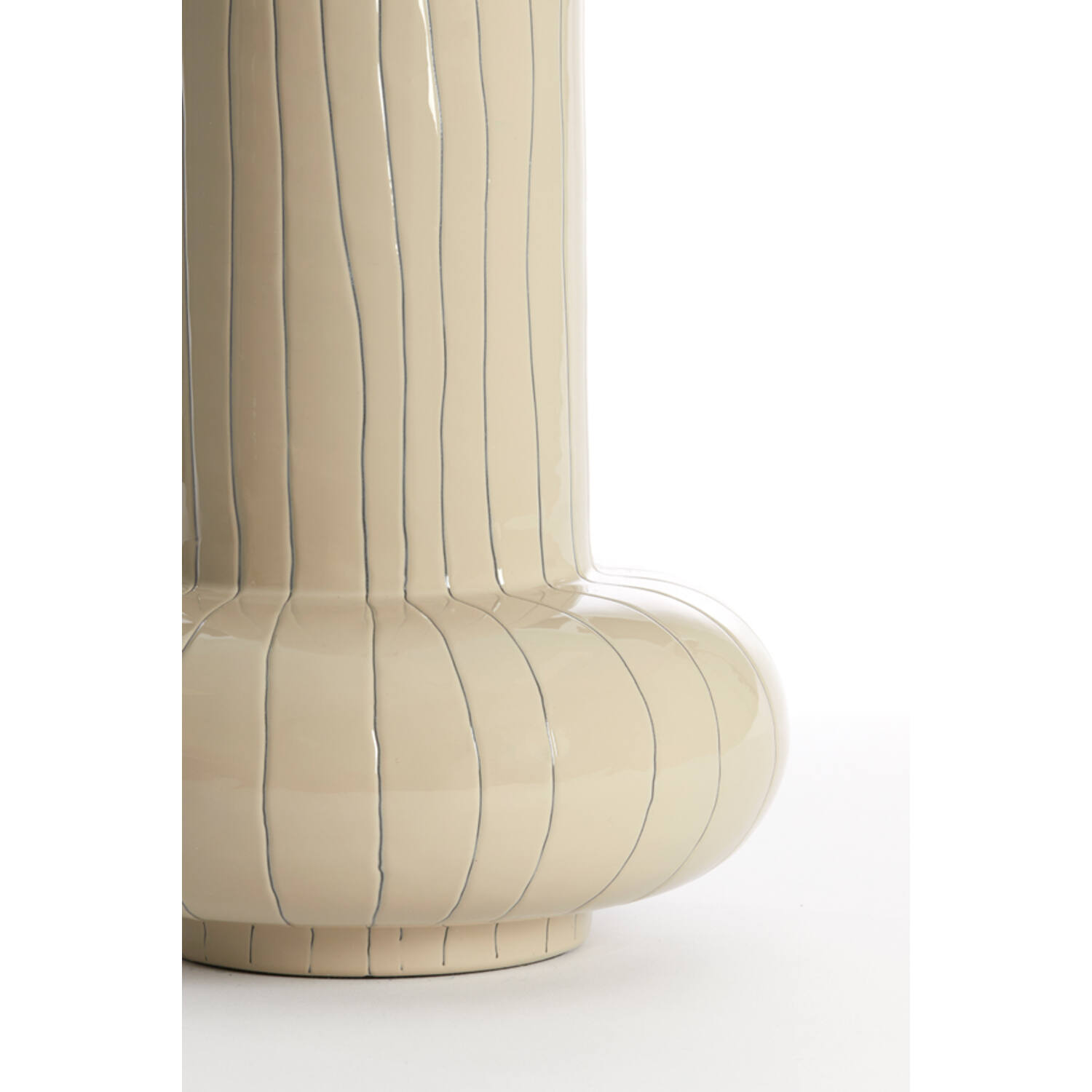 Vase deco Ø23x33 cm ASANO cream-dark brown