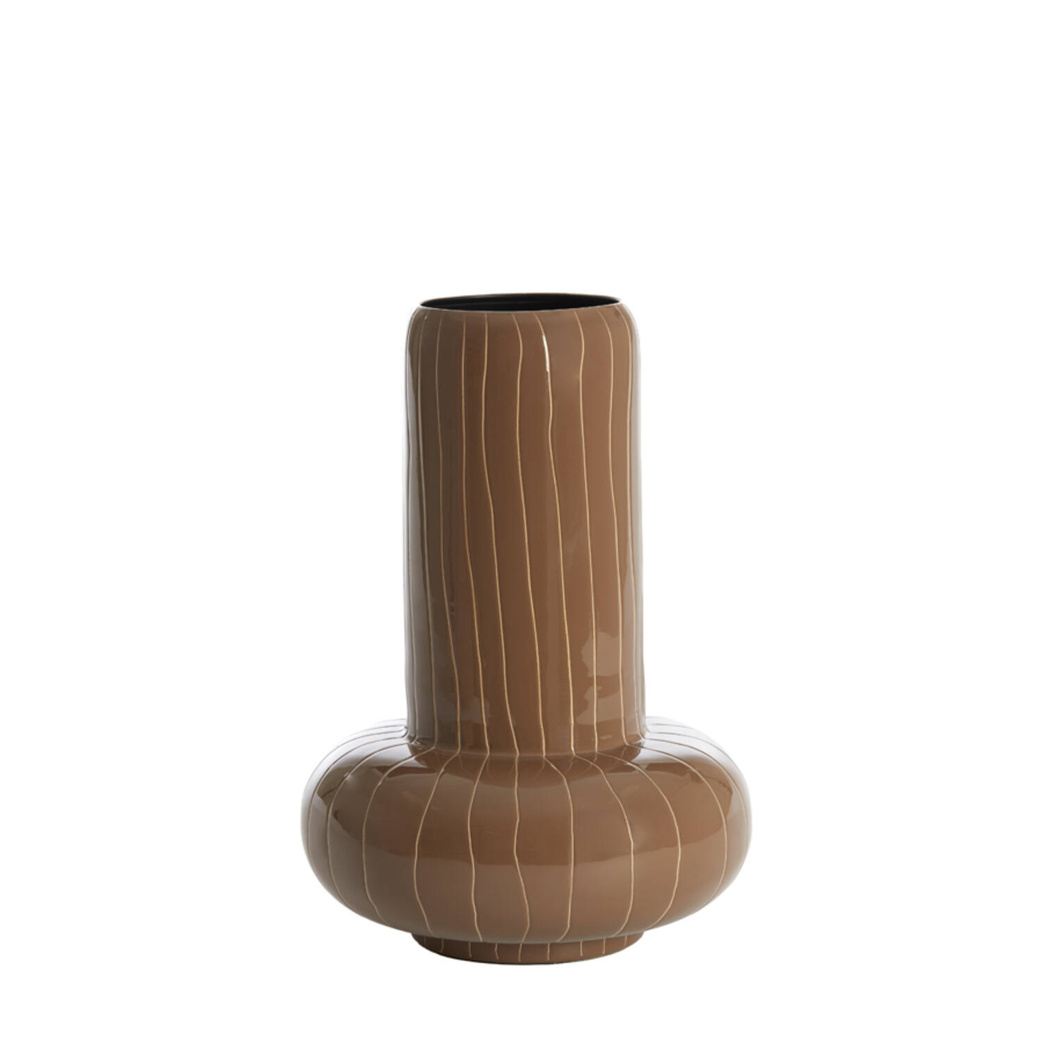 Vase deco Ø23x33 cm ASANO brown-cream