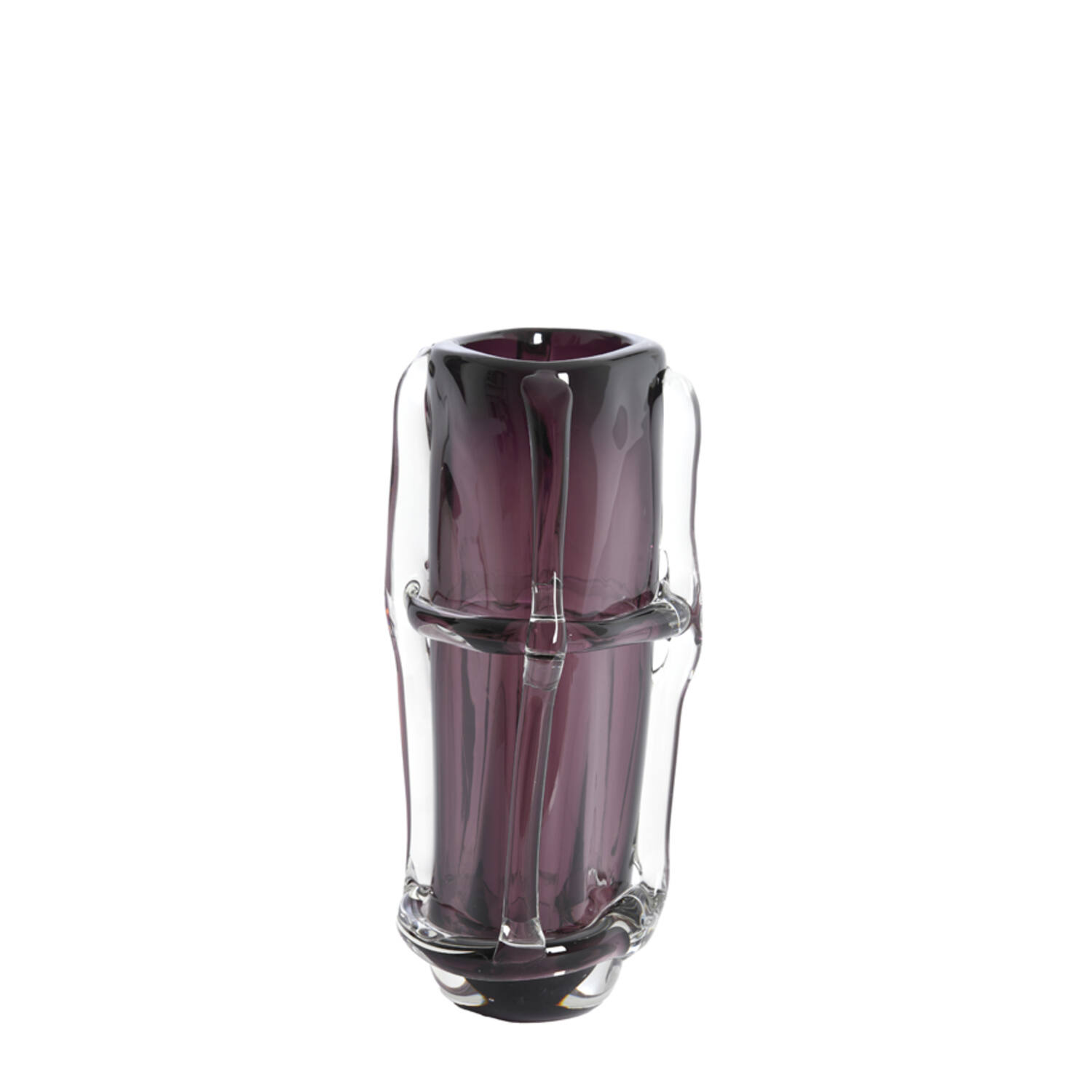 Vase 20,5x13x29 cm ASHORO glass dark purple