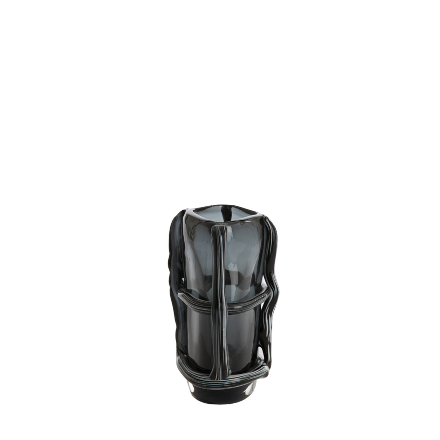 Vaas 19x14x22 cm ASHORO glas grijs