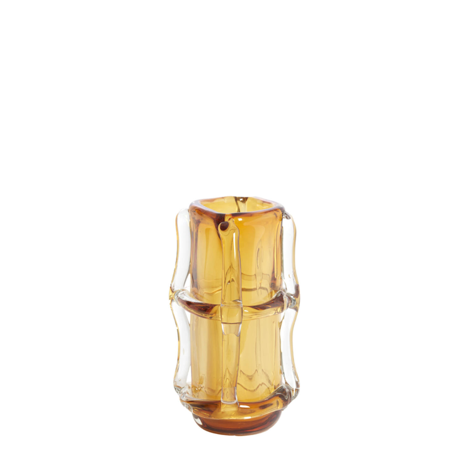 Vase 19x14x22 cm ASHORO glass amber